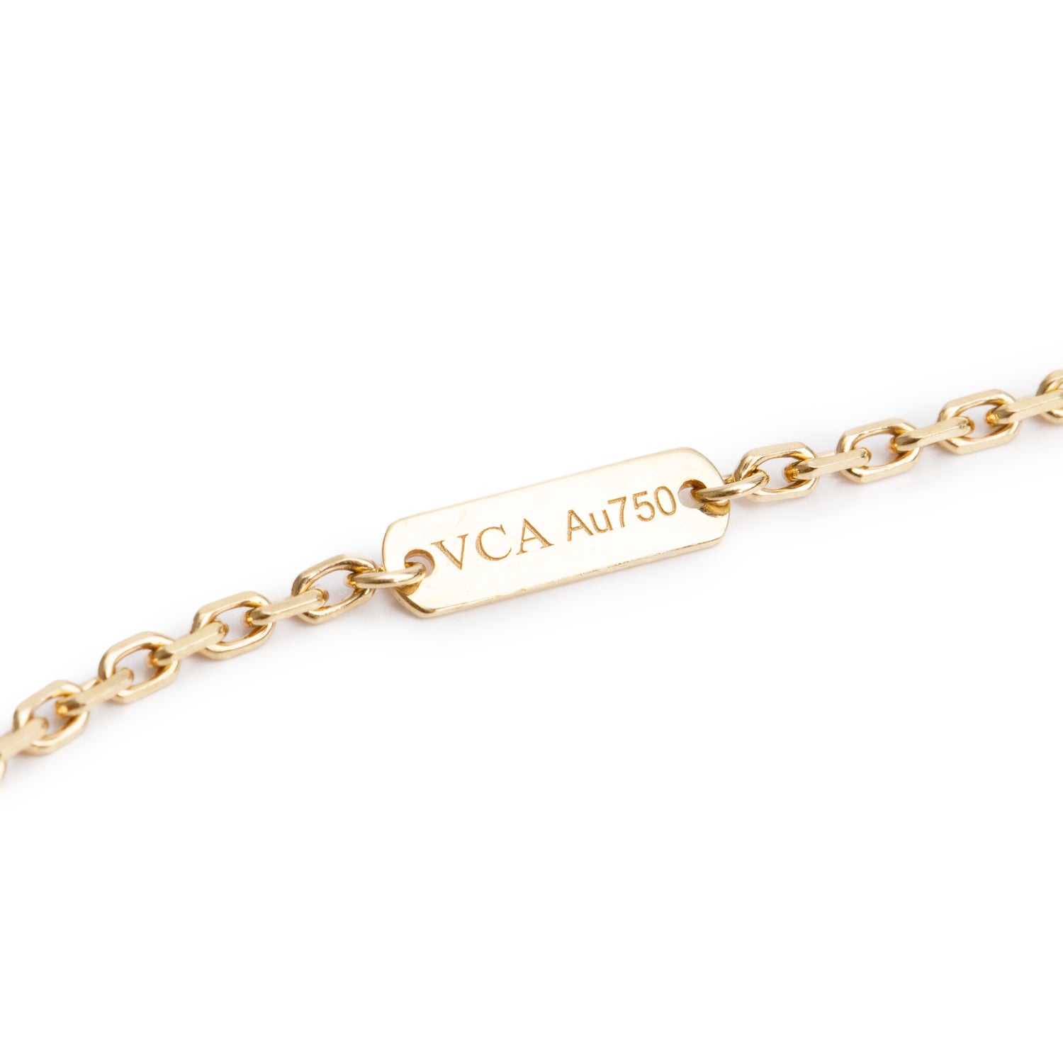 Van Cleef & Arpels 18k Yellow Gold Onyx Magic Alhambra 1 Motif Long Necklace w/ Box, Receipt, & Certificate