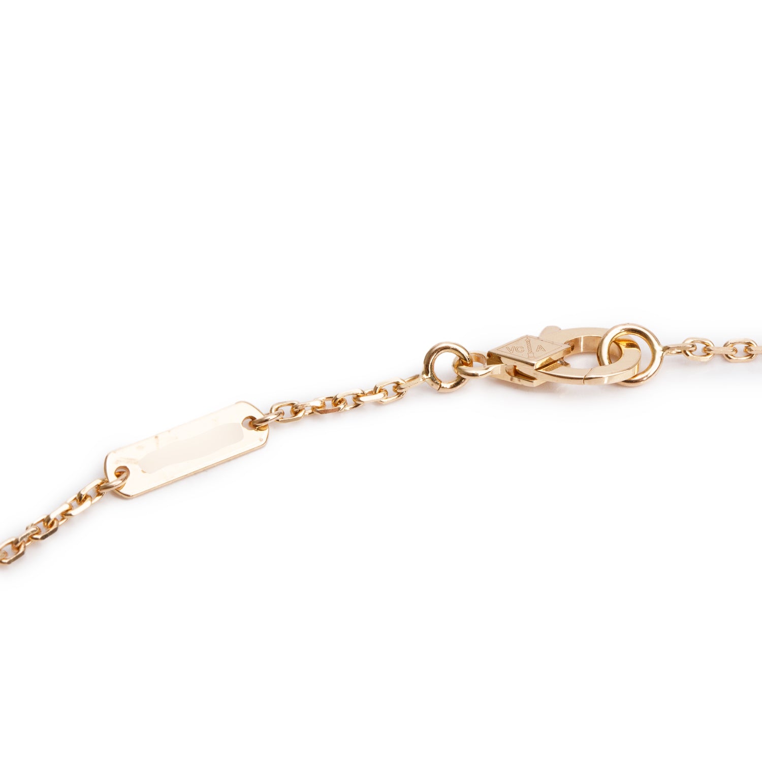 Van Cleef & Arpels 2022 18k Rose Gold Grey Mother of Pearl Vintage Alhambra Pendant Necklace w/ Box & Receipt