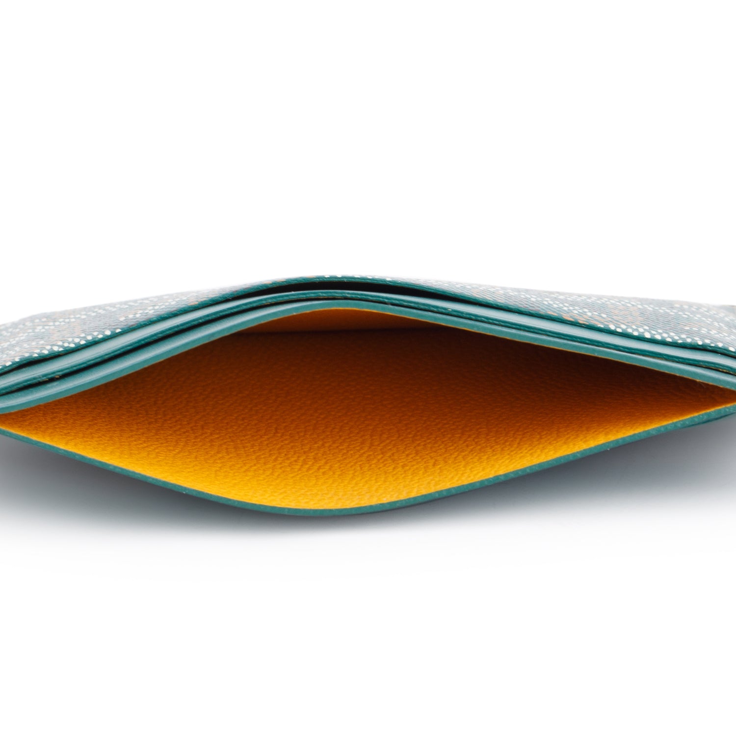 Goyard 2022 Green Leather & Coated Canvas Goyardine Saint Sulpice Card Holder