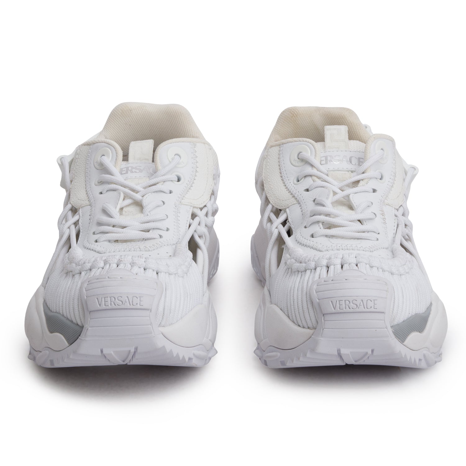 Versace White Calf Leather Mercury M_VS_01 Sneakers, Women's Size 8