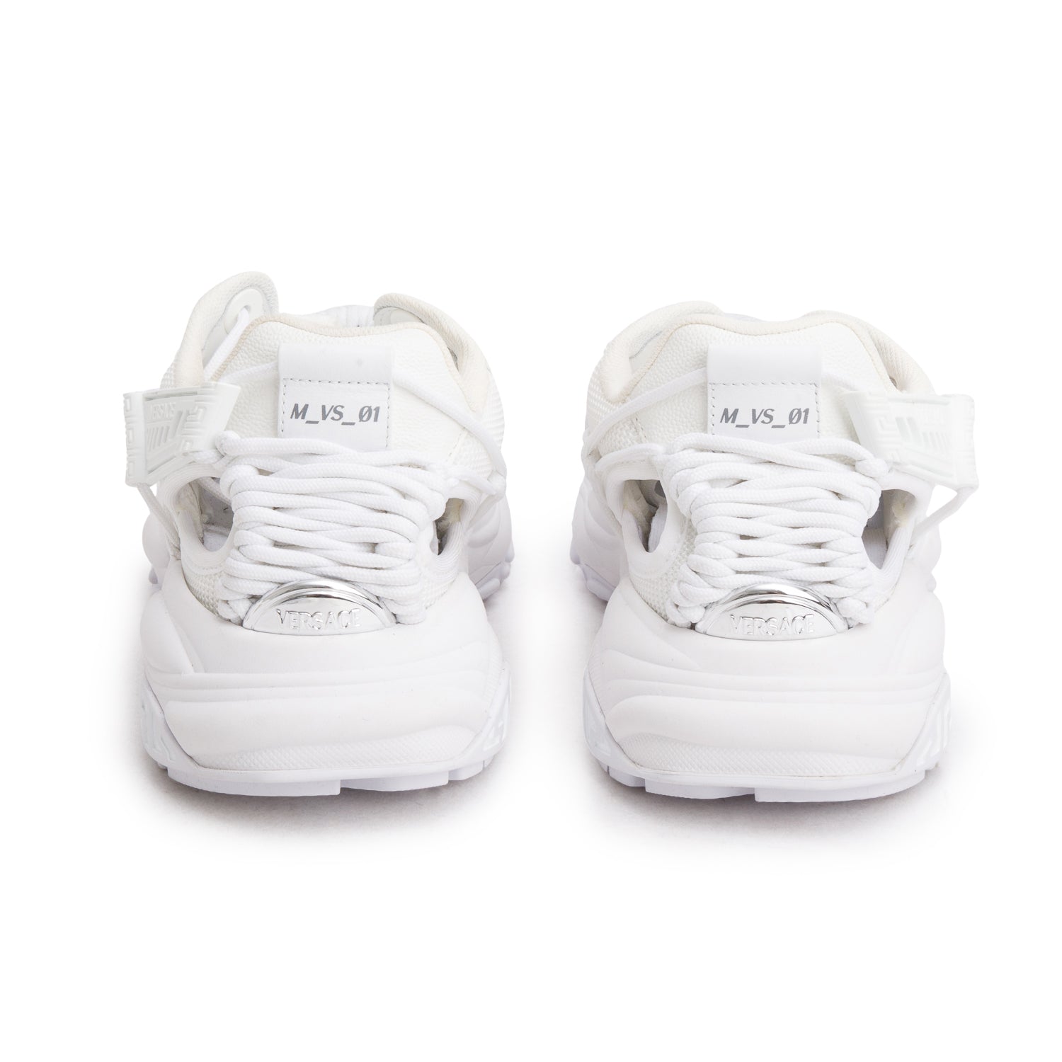 Versace White Calf Leather Mercury M_VS_01 Sneakers, Women's Size 8