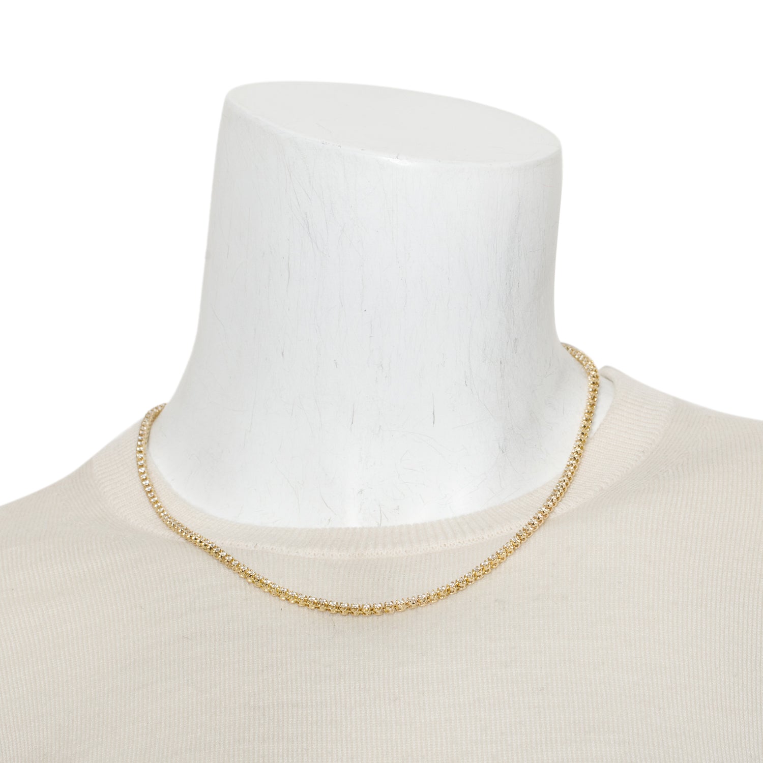 10k Yellow Gold 4.00 tcw. Diamond Tennis Necklace