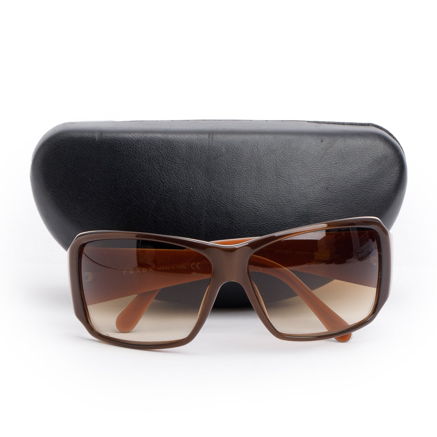 Prada SPR09G Brown/Orange Gradient Shied Sunglasses w/ Case
