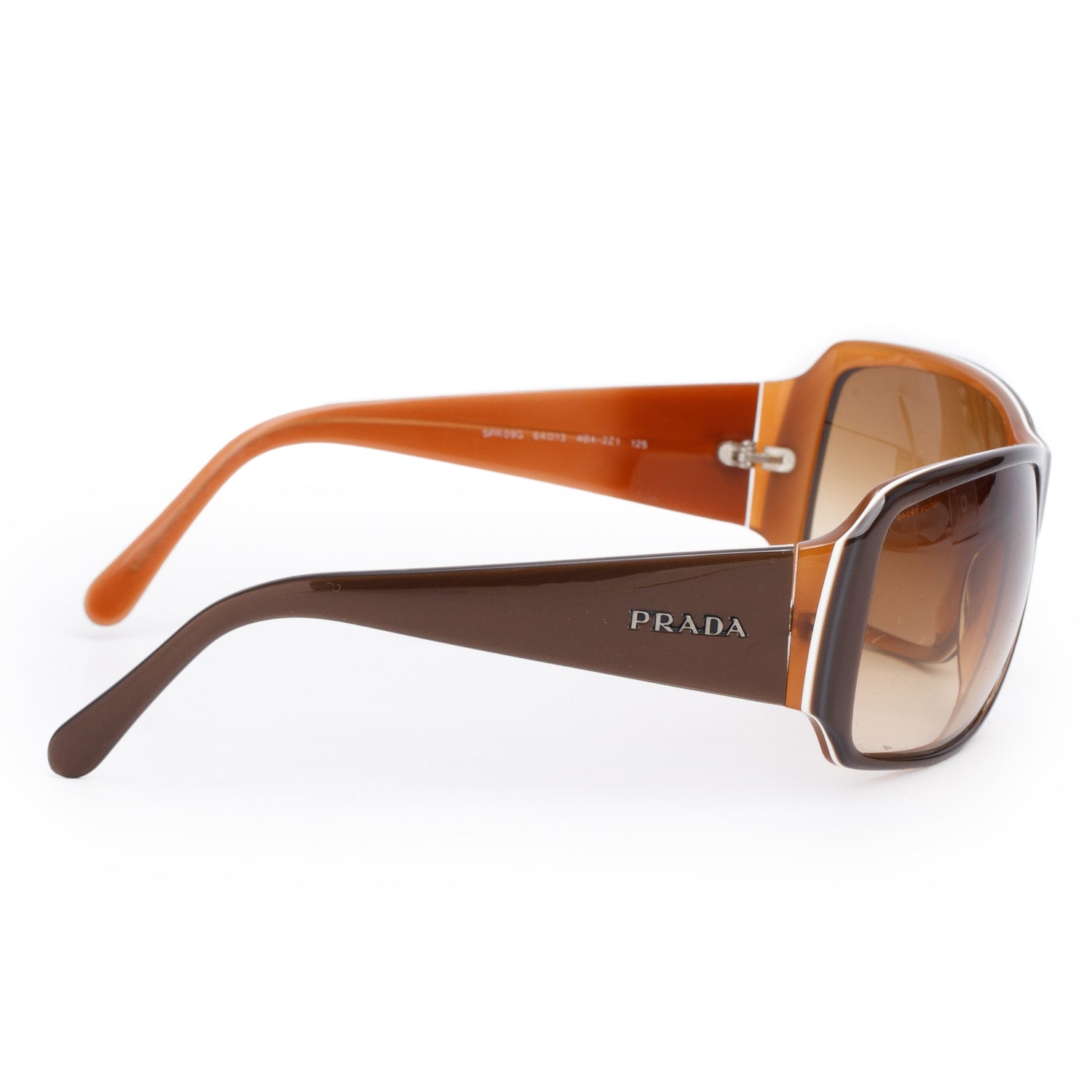 Prada SPR09G Brown/Orange Gradient Shied Sunglasses w/ Case