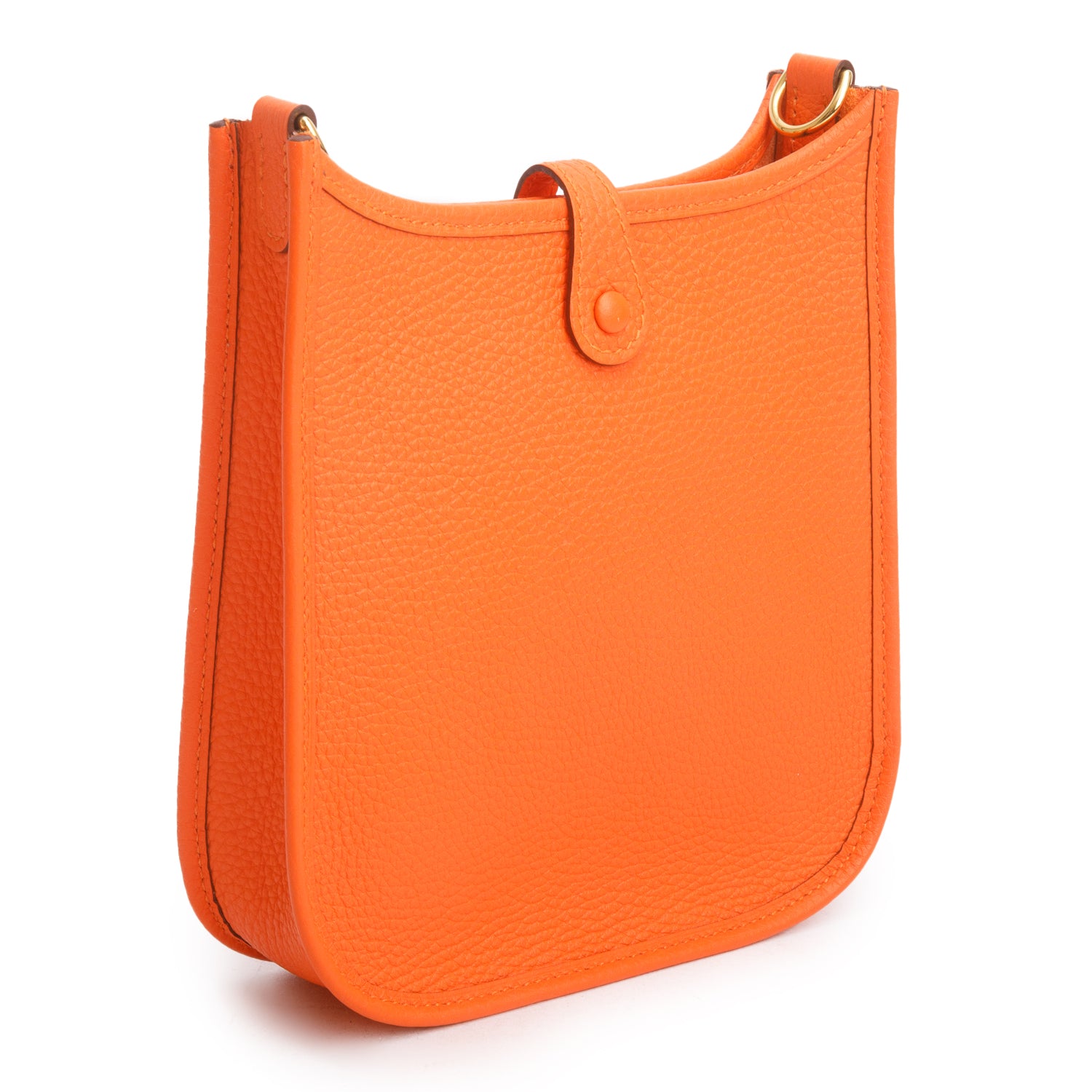 Hermes 2023 Orange Taurillon Clemence Amazone Evelyne TPM 16 w/ Box & Receipt