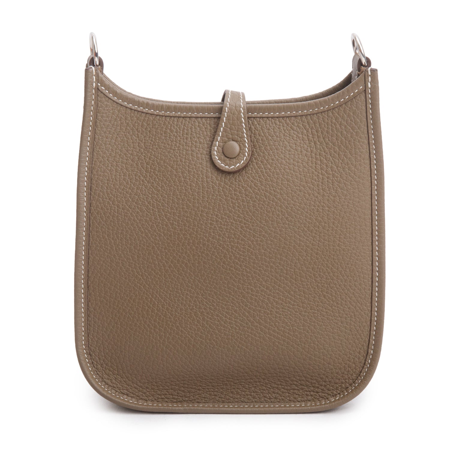 Hermes 2024 Etoupe/Bleu Nuit Taurillon Clemence Amazone Evelyne TPM 16 w/ Box