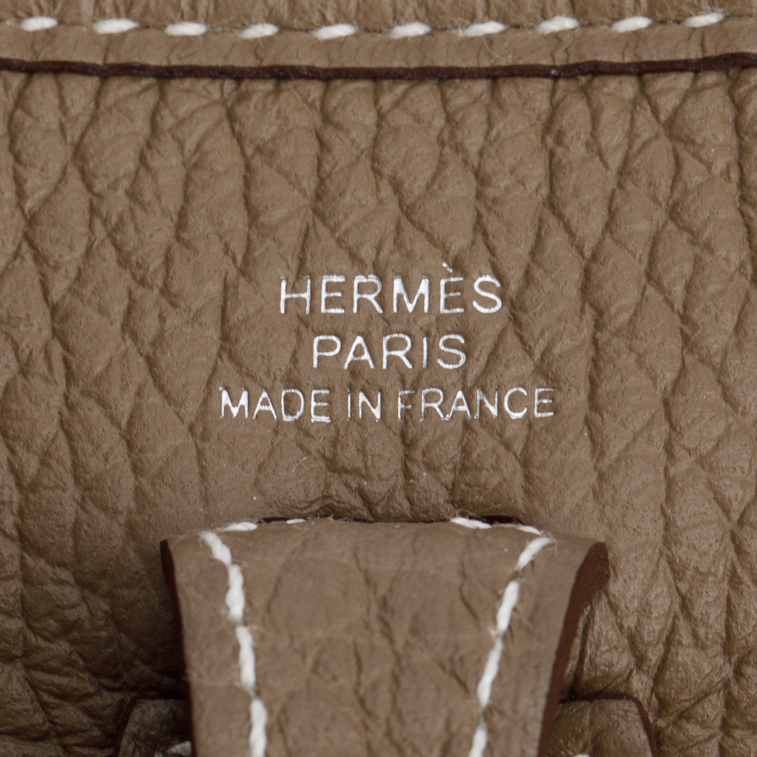 Hermes 2024 Etoupe/Bleu Nuit Taurillon Clemence Amazone Evelyne TPM 16 w/ Box