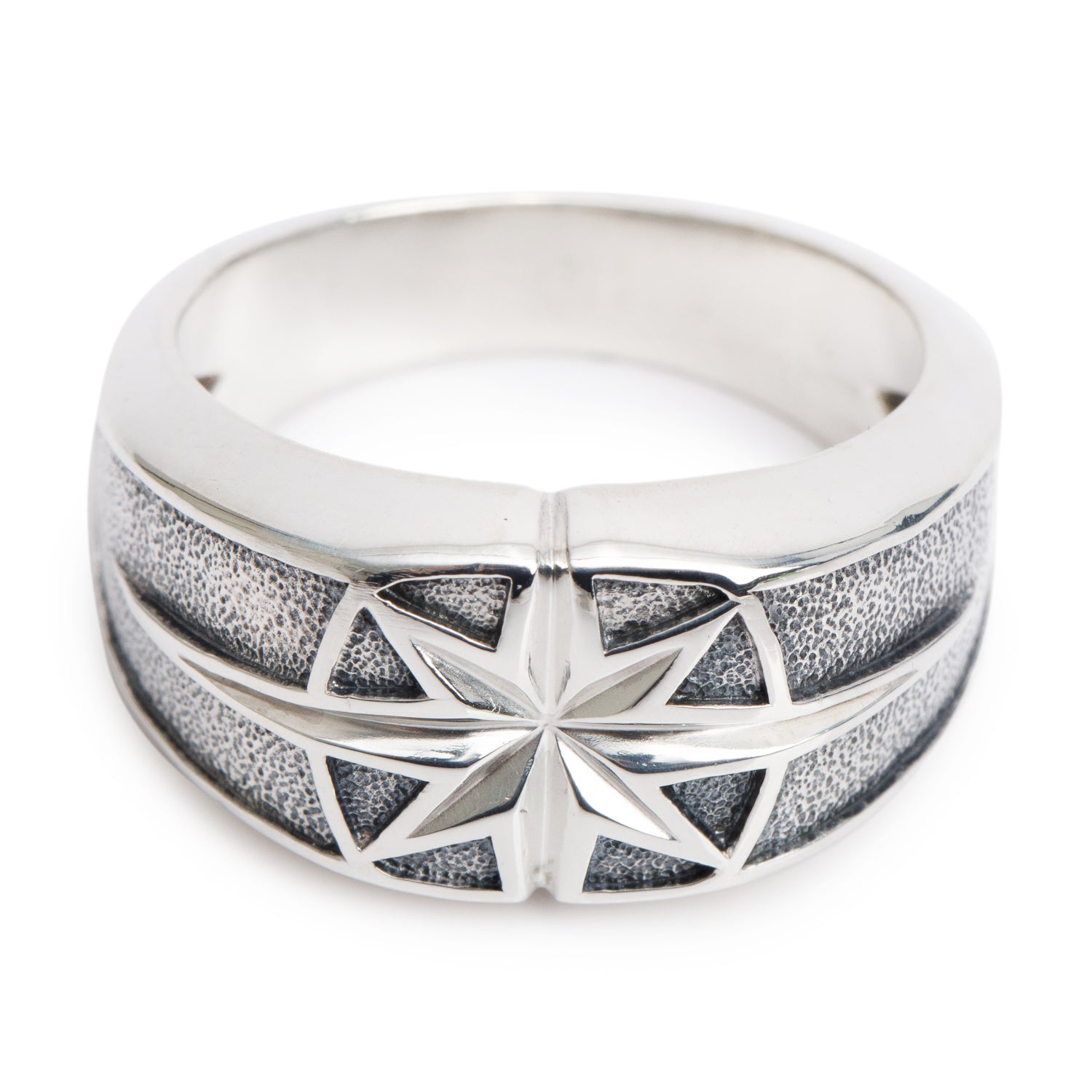 David Yurman Sterling Silver Maritime North Star Signet Ring, Size 10