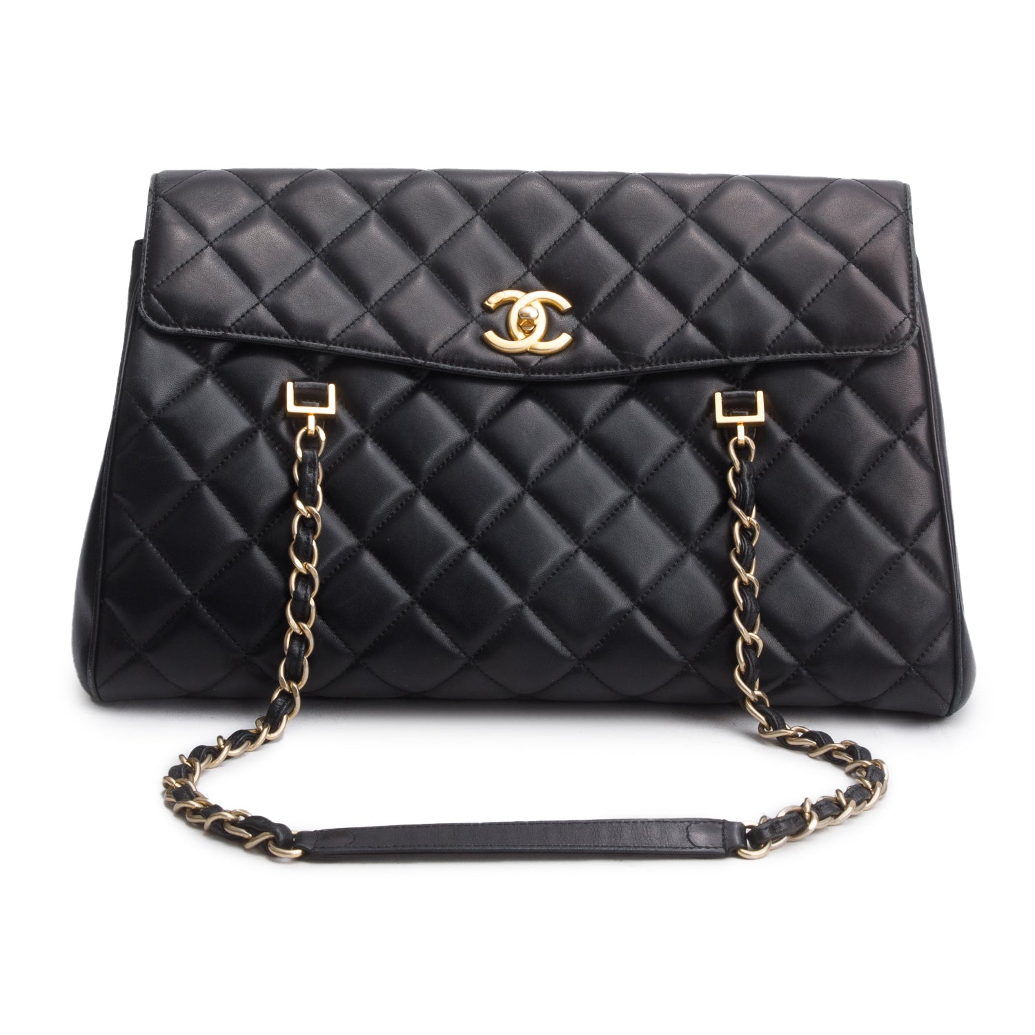 Chanel Black Lambskin Quilted Misia Camera Case Flap Bag