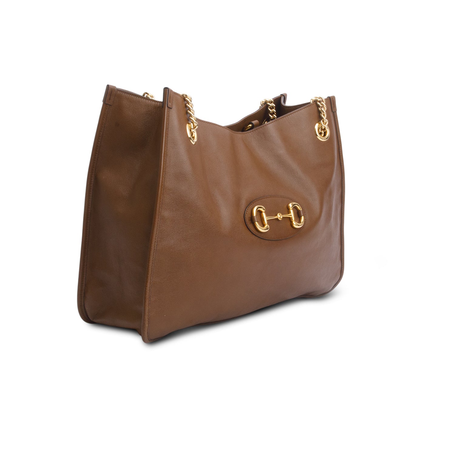 Gucci Brown New Sakai Calfskin Lux Horsebit 1955 Tote Bag