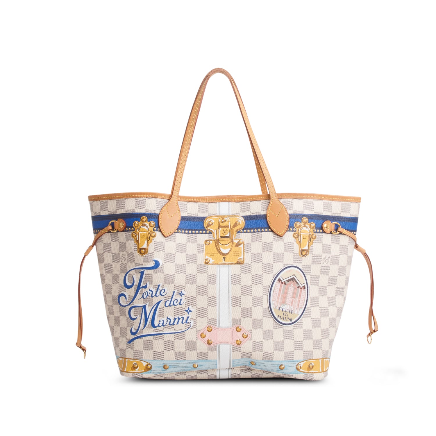 Louis Vuitton Damier Azur Summer Trunks Neverfull MM w/ Pouch