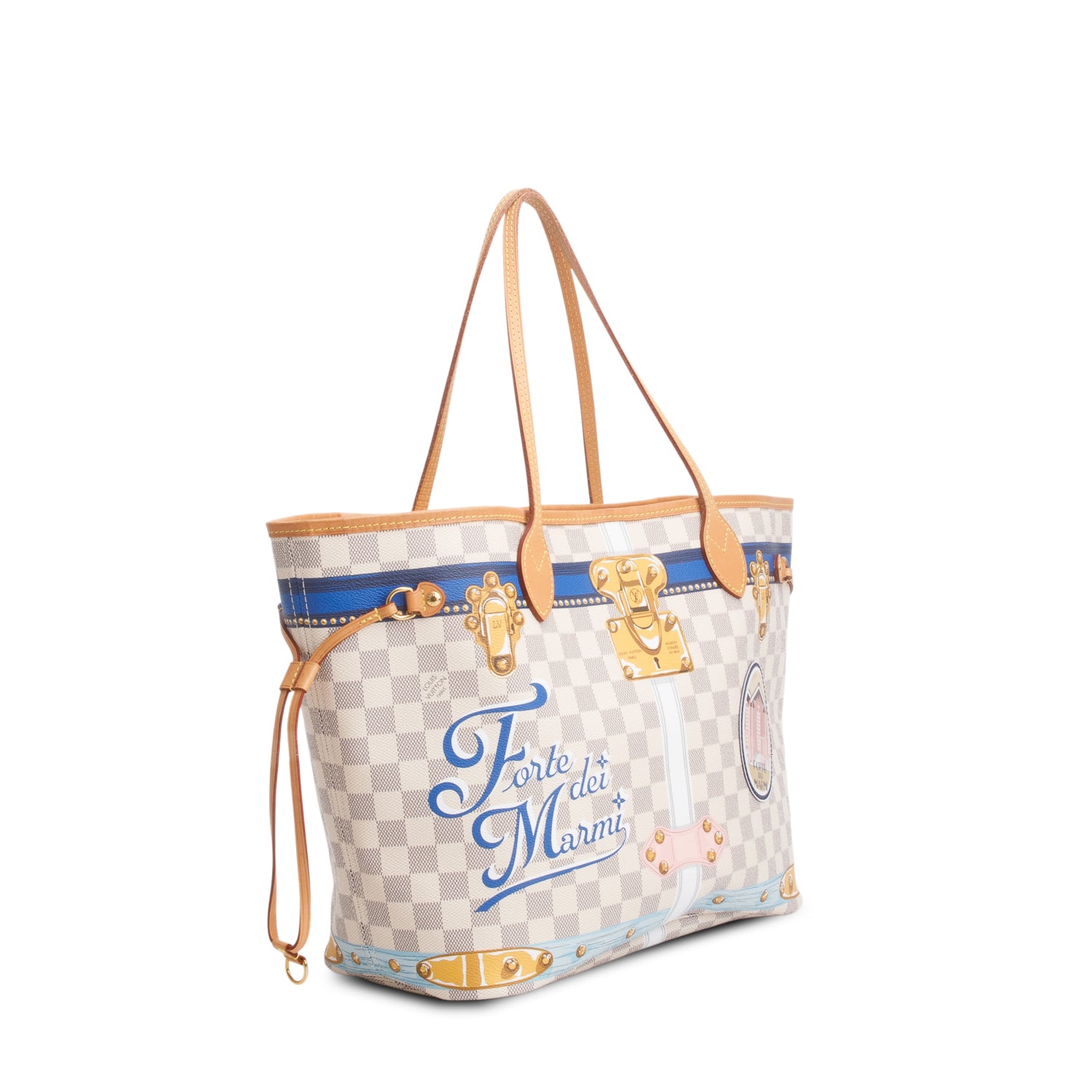 Louis Vuitton Damier Azur Summer Trunks Neverfull MM w/ Pouch