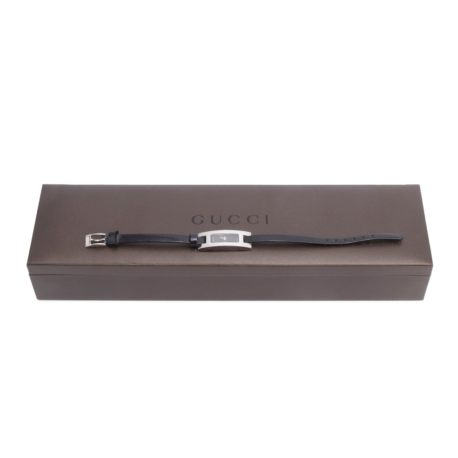 Gucci Stainless Steel 3900 Series Watch Black Dial w/ Box