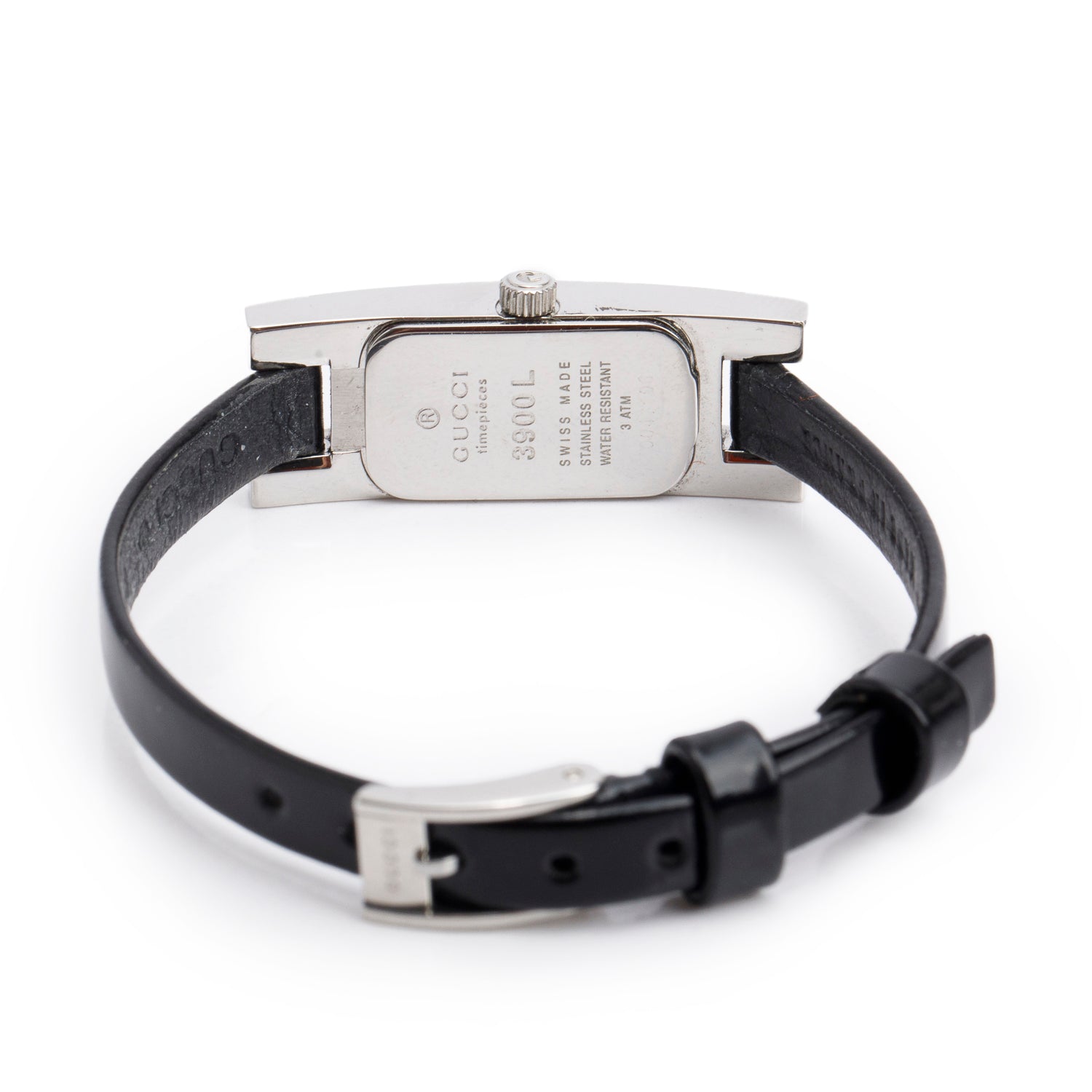 Gucci Stainless Steel 3900 Series Watch Black Dial w/ Box