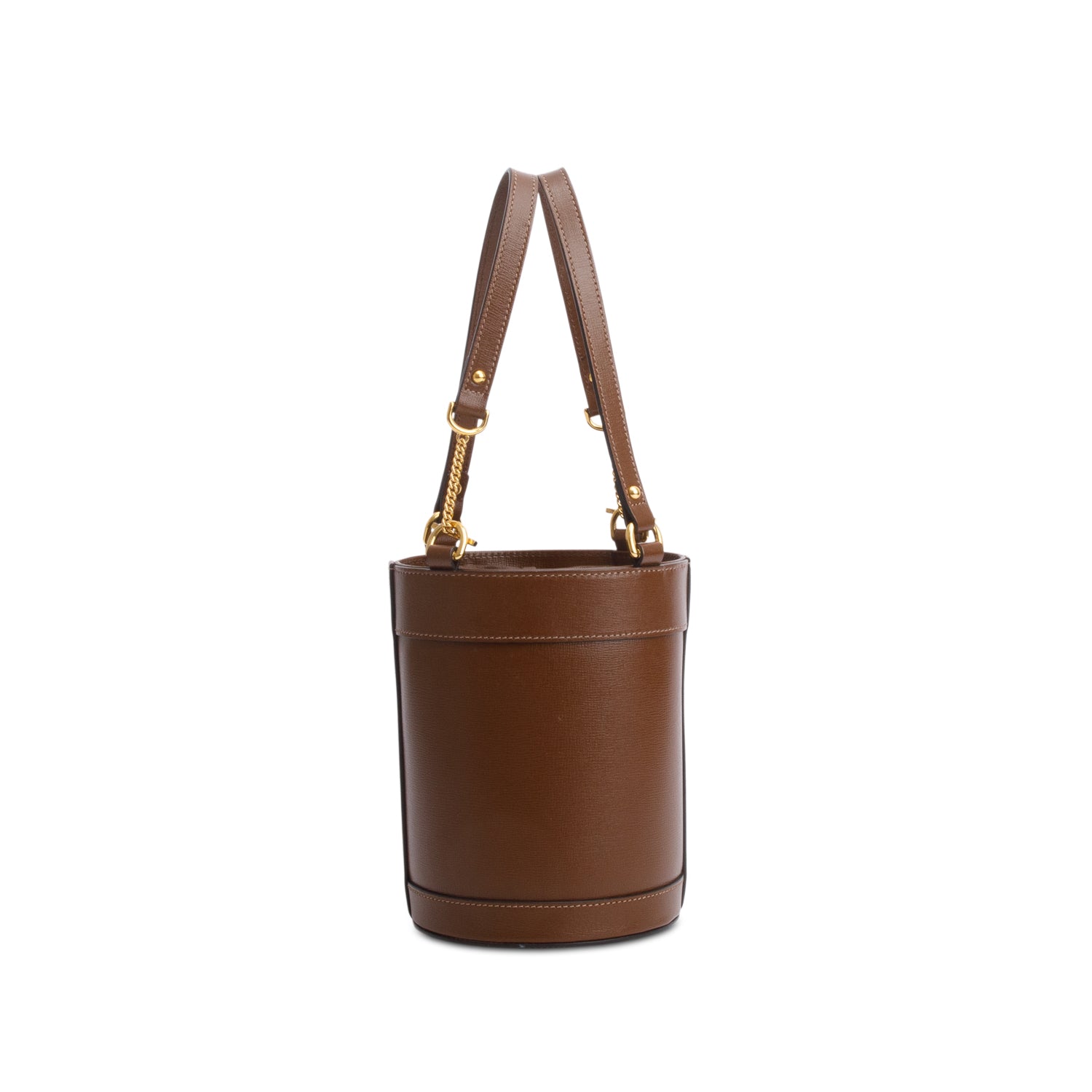 Gucci Brown Azalea Sakai Calfskin Leather Small Horsebit 1955 Drawstring Bucket Bag
