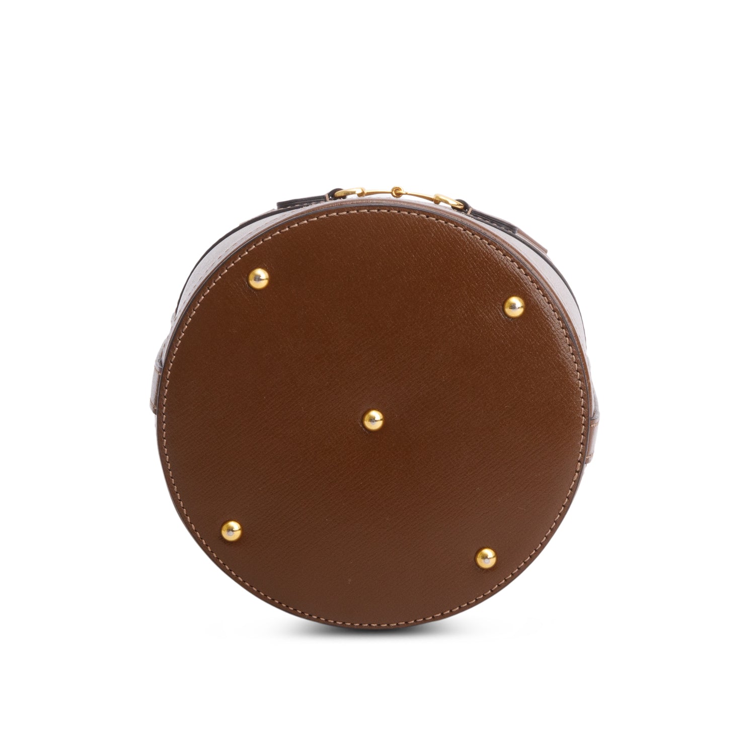 Gucci Brown Azalea Sakai Calfskin Leather Small Horsebit 1955 Drawstring Bucket Bag