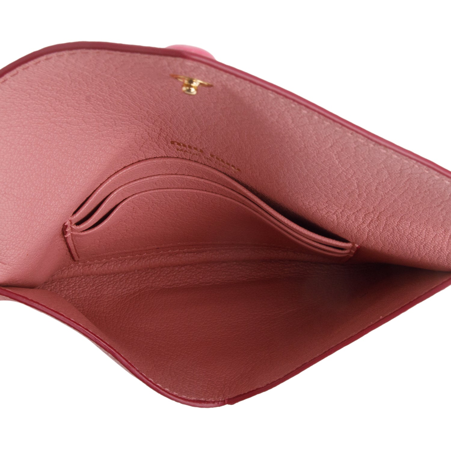 Miu Miu Pink Madras Love Envelope Wristlet Pouch