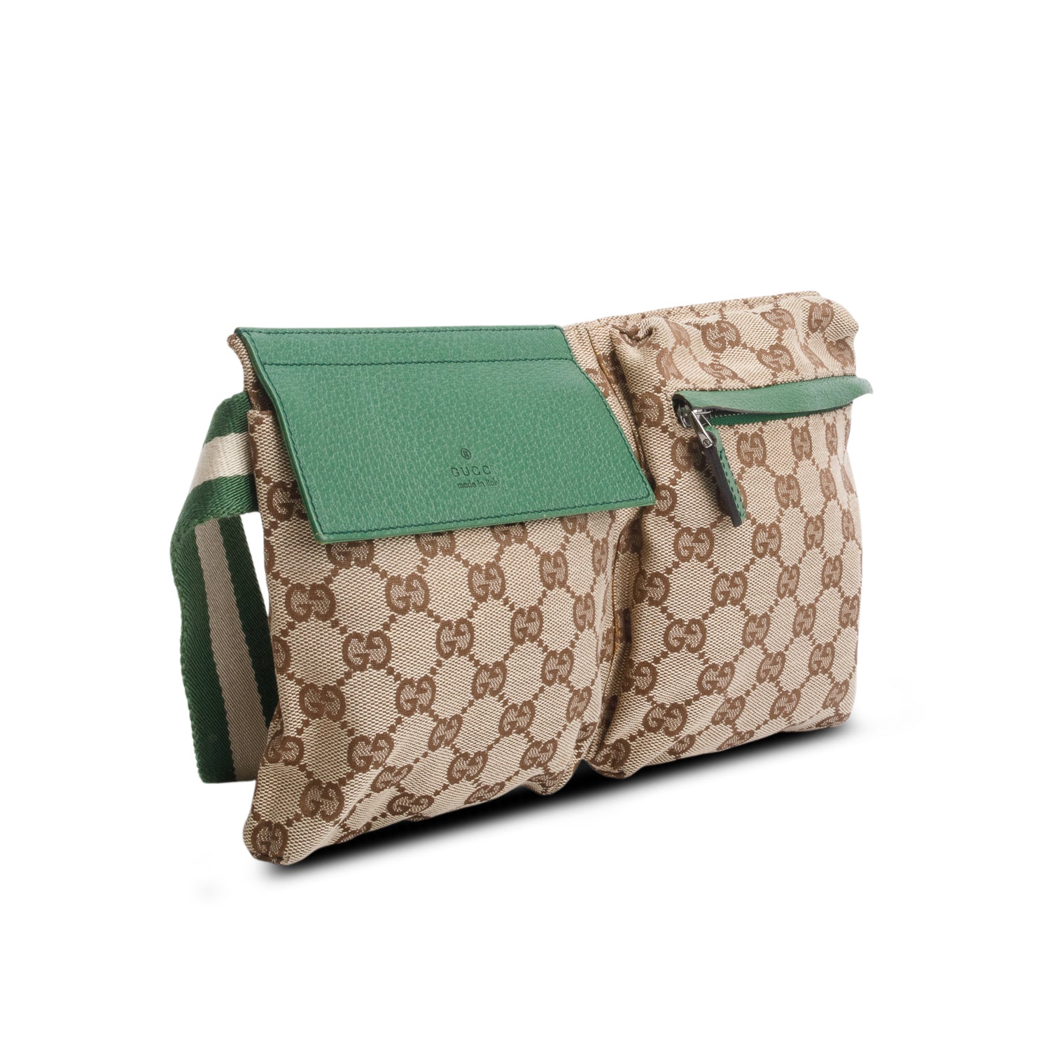Gucci Green Monogram Web Belt Bag