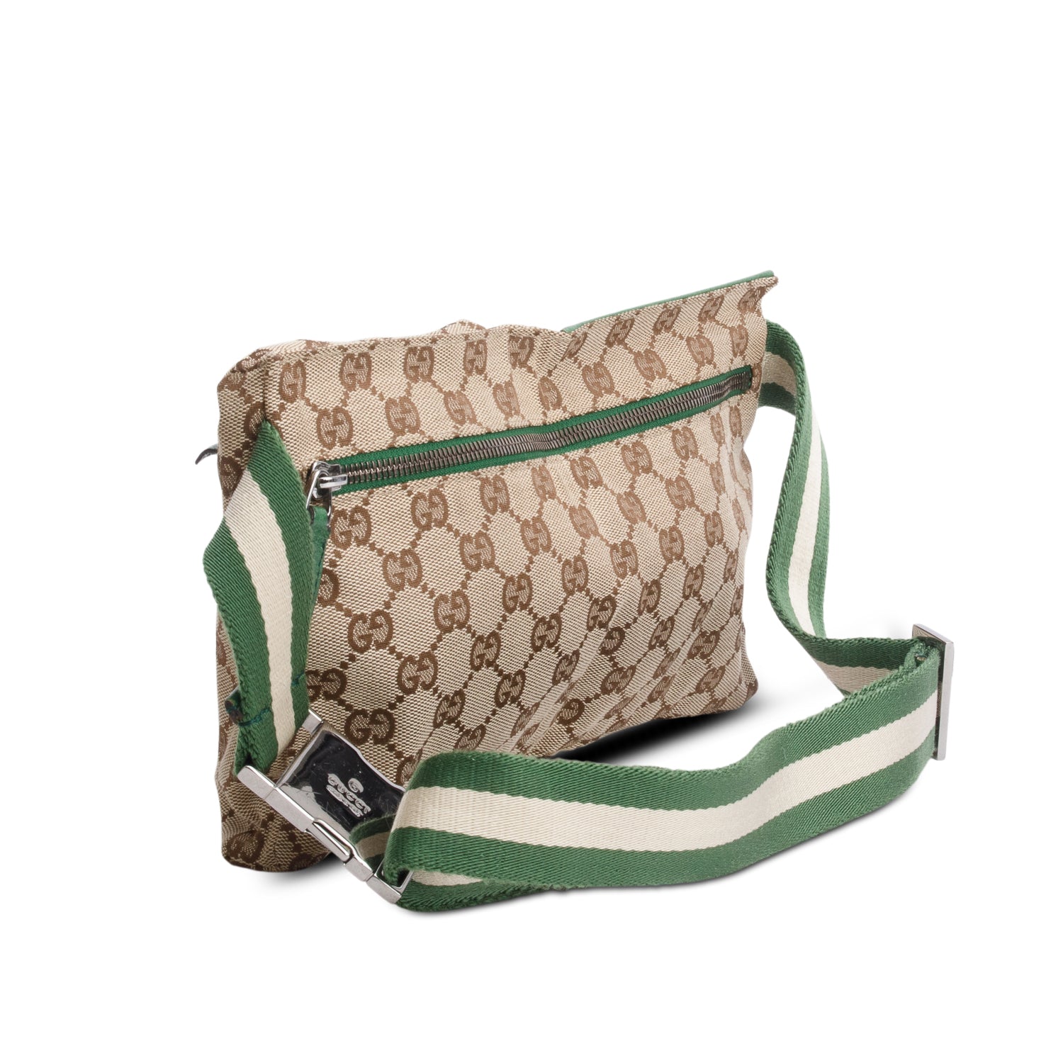 Gucci Green Monogram Web Belt Bag