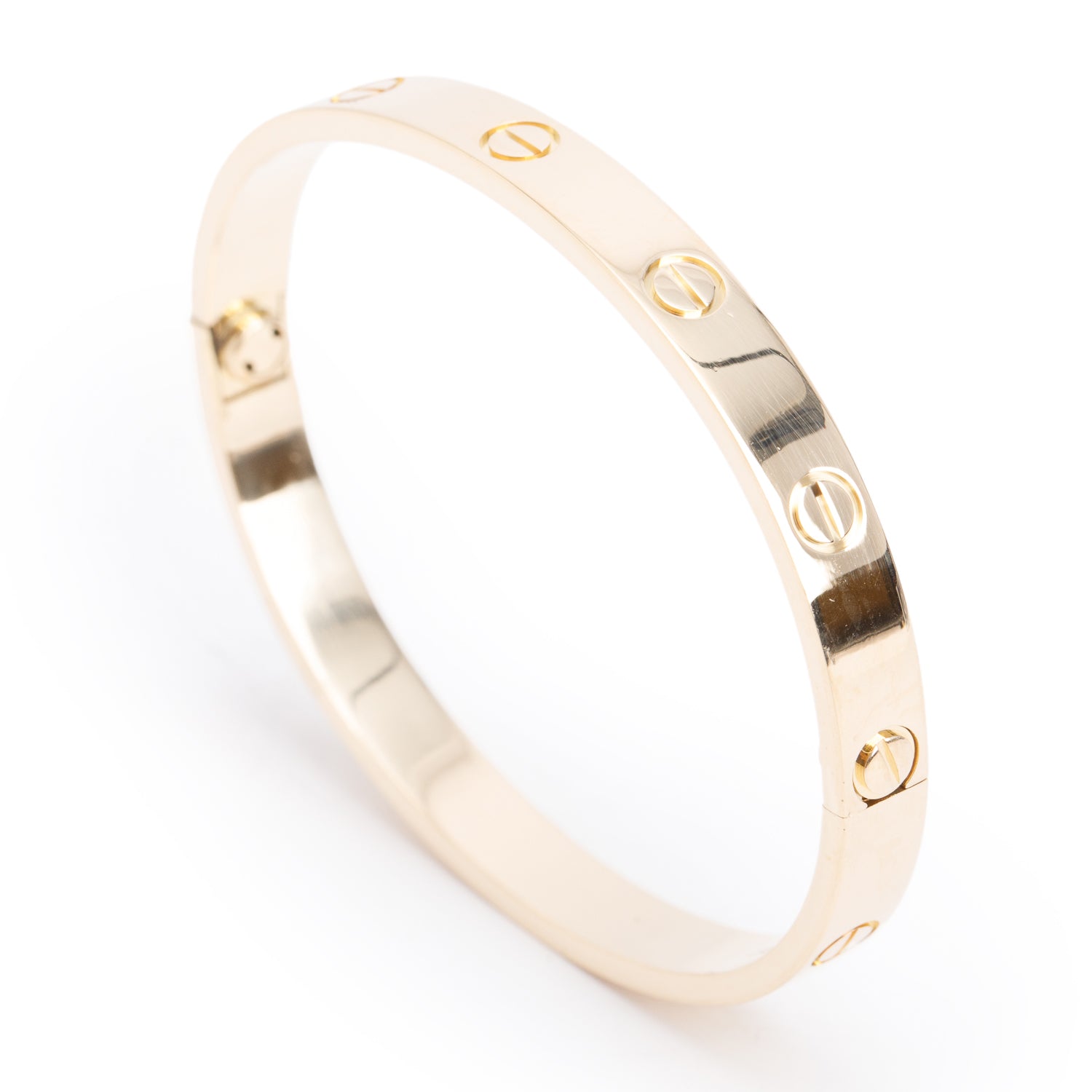Cartier 18k Yellow Gold Love Bracelet, Classic Model, Size 17