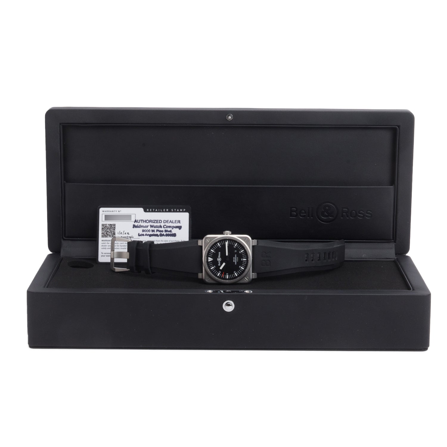 Bell & Ross Stainless Steel BR03-92 Horograph 42 MM Automatic Watch Black Dial w/ Box & Papers