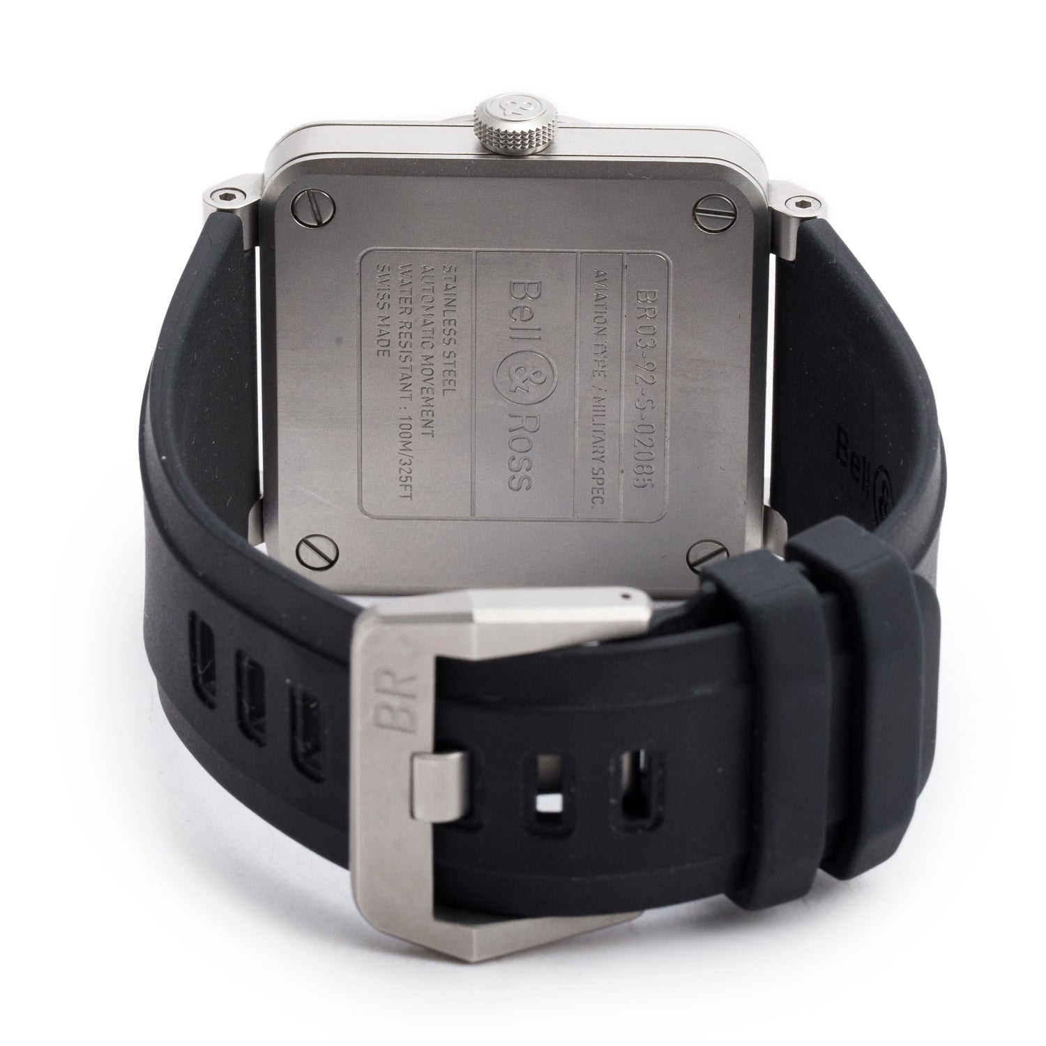 Bell & Ross Stainless Steel BR03-92 Horograph 42 MM Automatic Watch Black Dial w/ Box & Papers