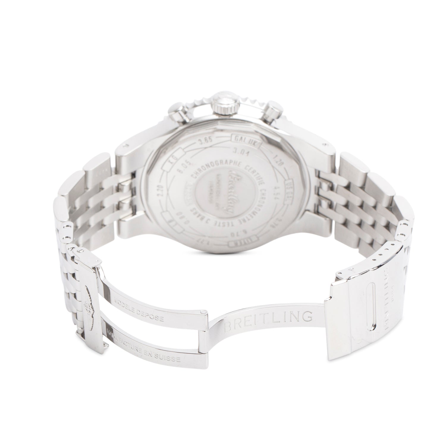 Breitling Stainless Steel Montbrillant Legende 47 MM Automatic Chronograph Watch Black Dial A23340 w/ Box