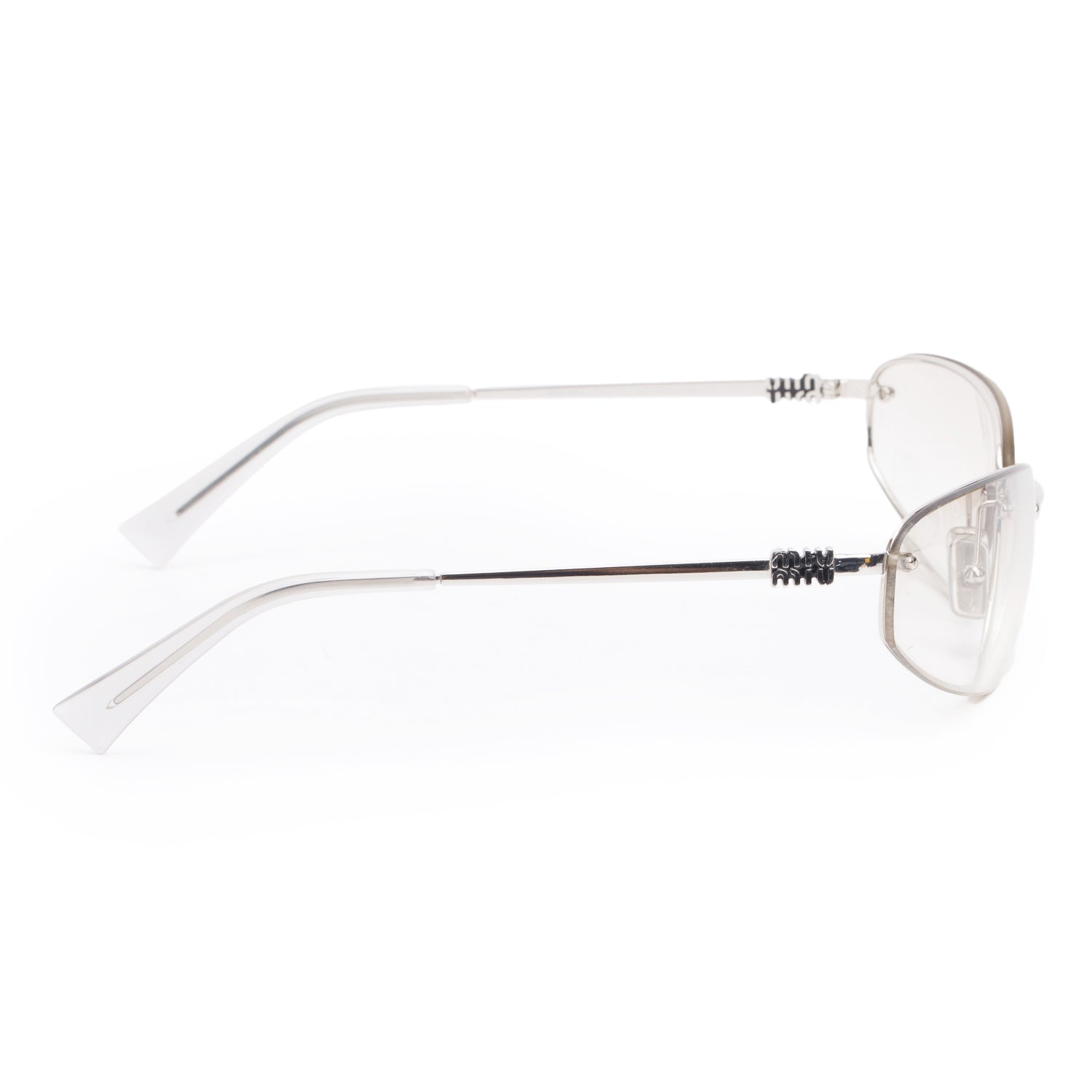 Miu Miu 2024 SMUA50 Silver Nocture Sunglasses w/ Box, Case & Receipt