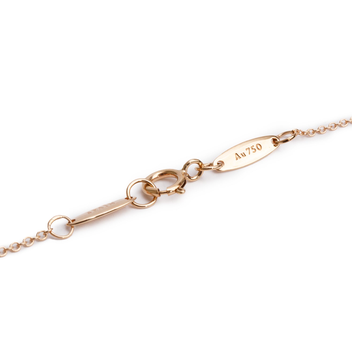 Tiffany & Co. Elsa Peretti 18k Rose Gold Small Alphabet Letter "K" Pendant Necklace w/ Box