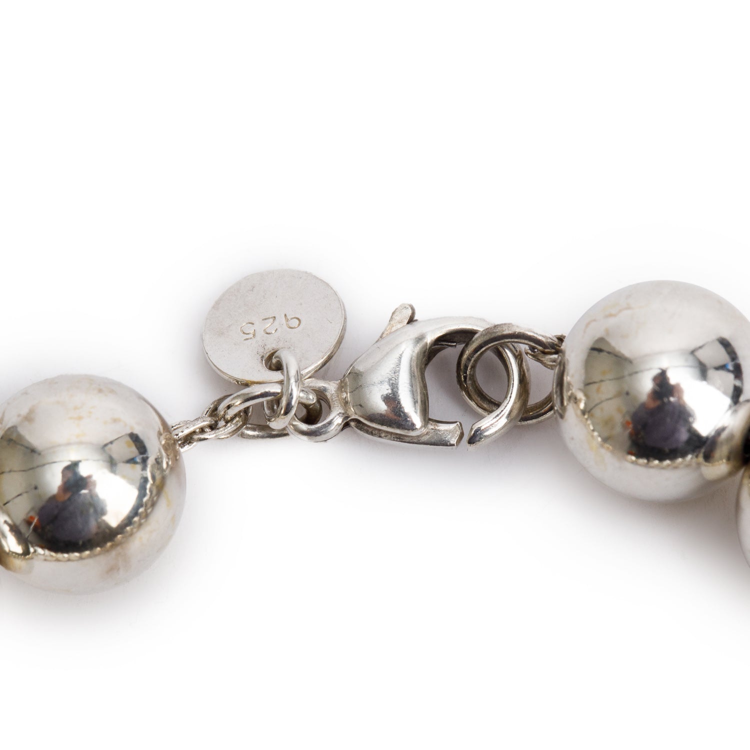 Tiffany & Co. Sterling Silver 10 MM HardWear Ball Bracelet