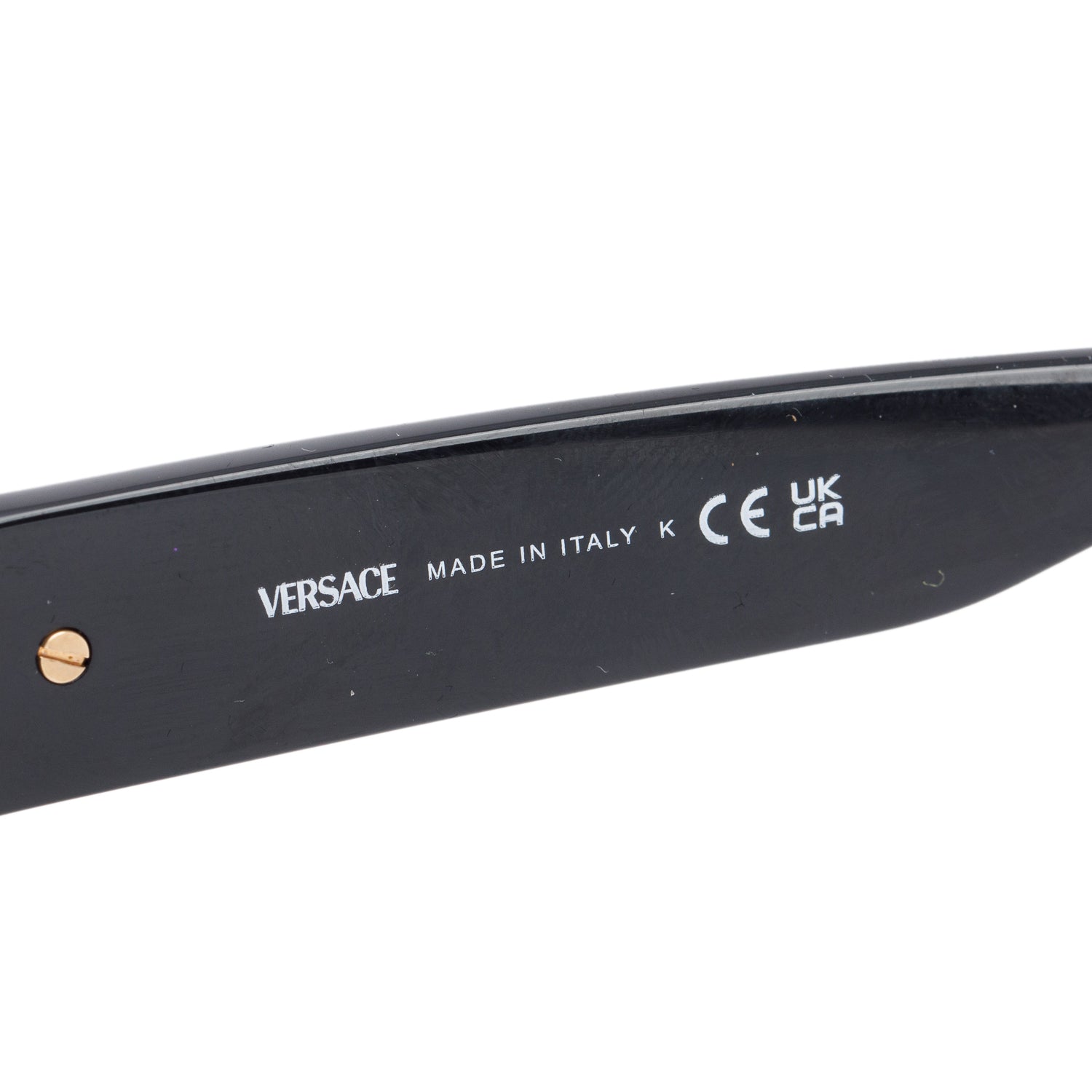 Versace 4399 Black Acetate Rectangle Sunglasses w/ Box & Case