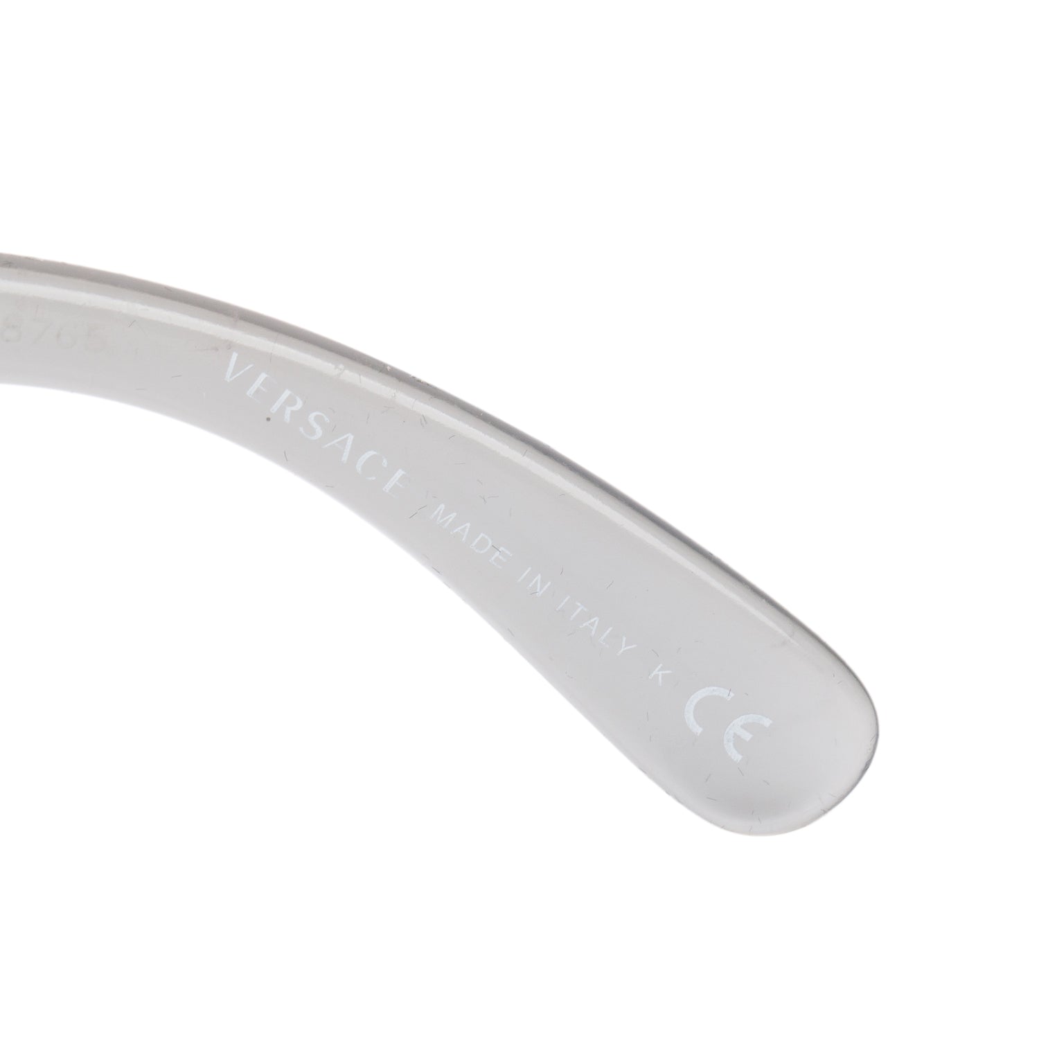 Versace 4391 Grey Acetate Shield Sunglasses w/ Box & Case