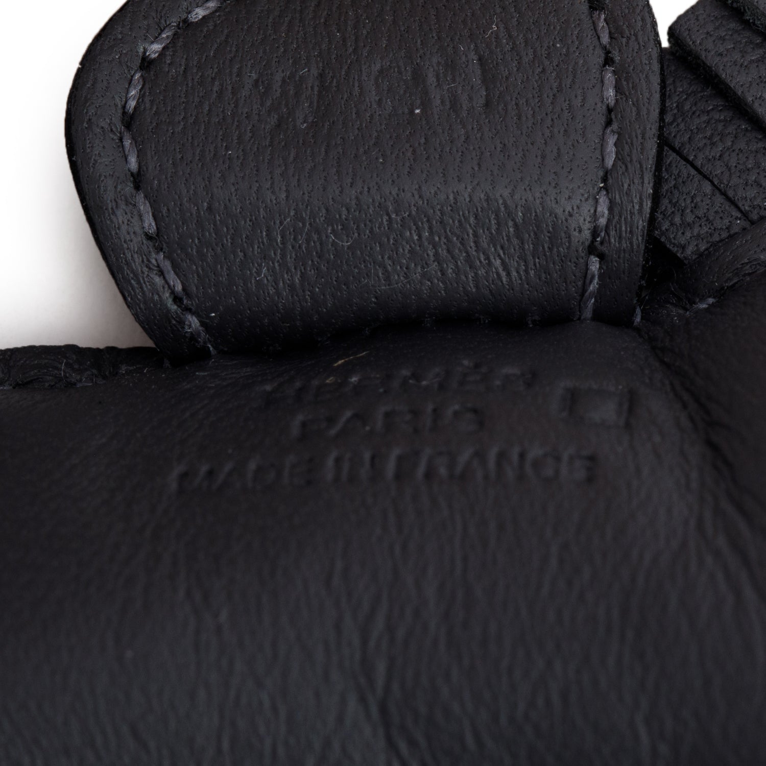 Hermes 2024 Graphite Lambskin and Noir Crocodile Grigri Rodeo Horse Bag Charm PM