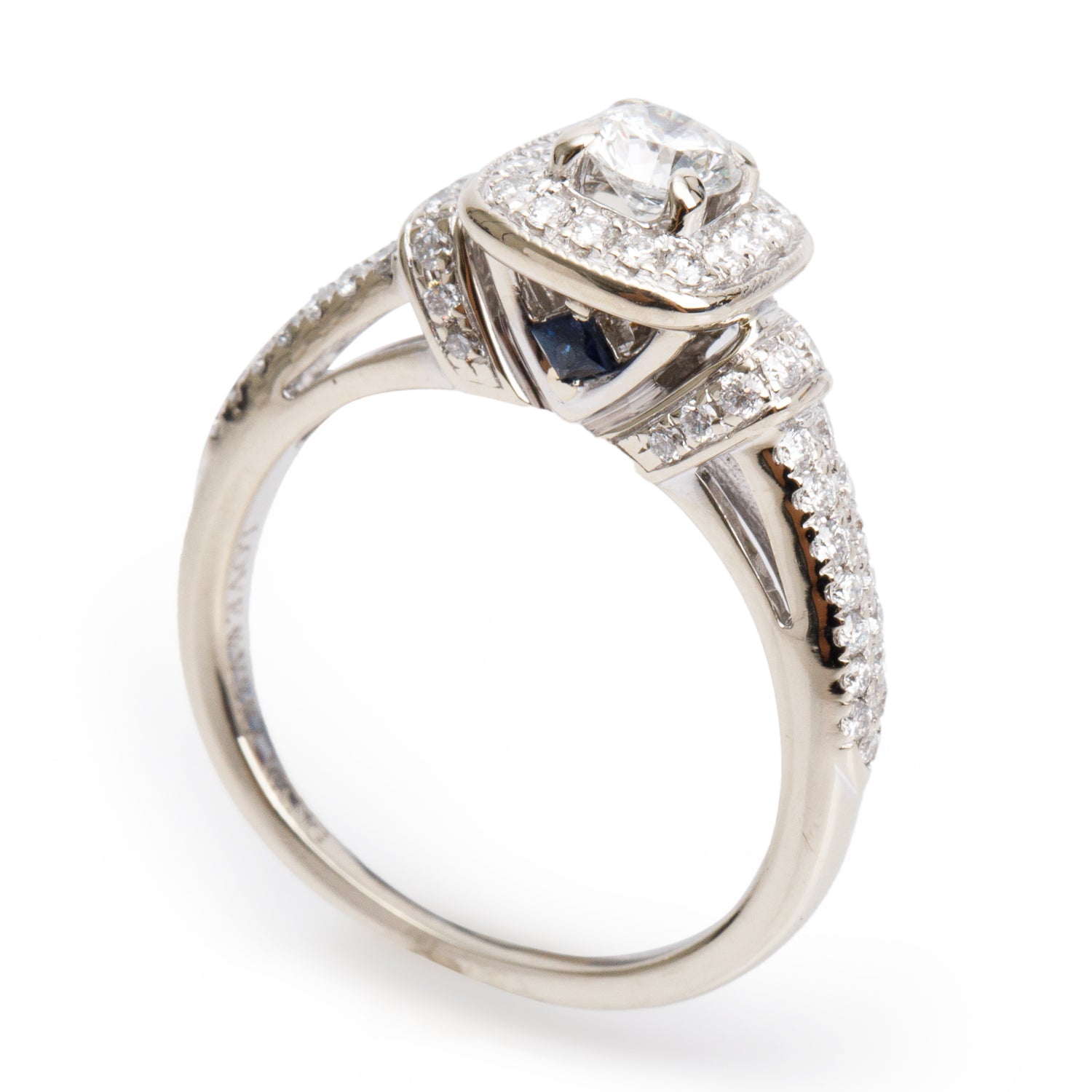 Vera Wang 14k White Gold Love Diamond Engagement Ring, Size 5 w/ Box