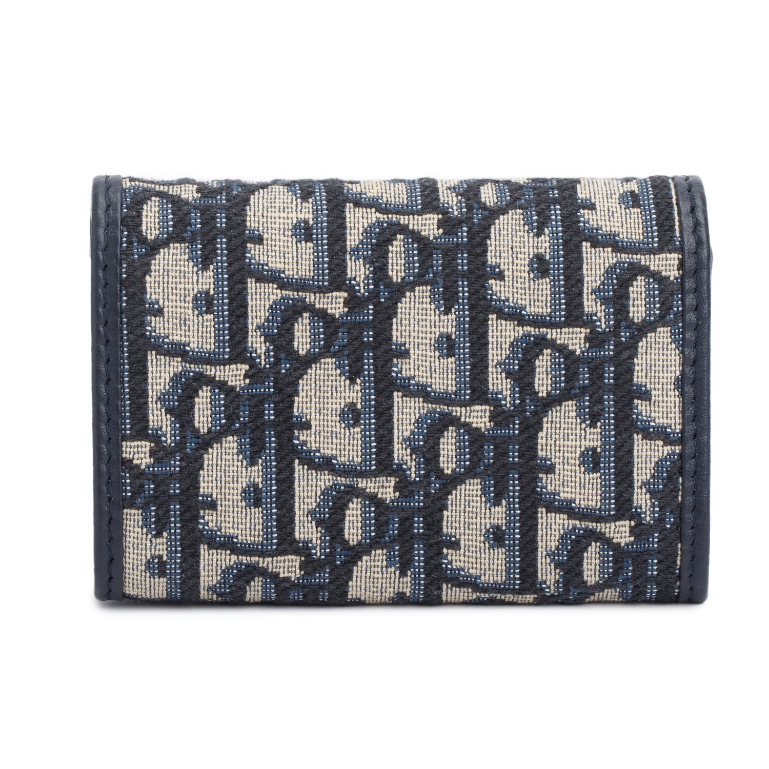 Christian Dior 2023 Blue Oblique 30 Montaigne Glycine Wallet