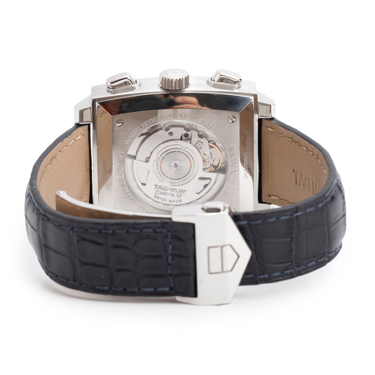 Tag Heuer Stainless Steel Monaco 39 MM Automatic Chronograph Watch CAW2111-0 w/ Box