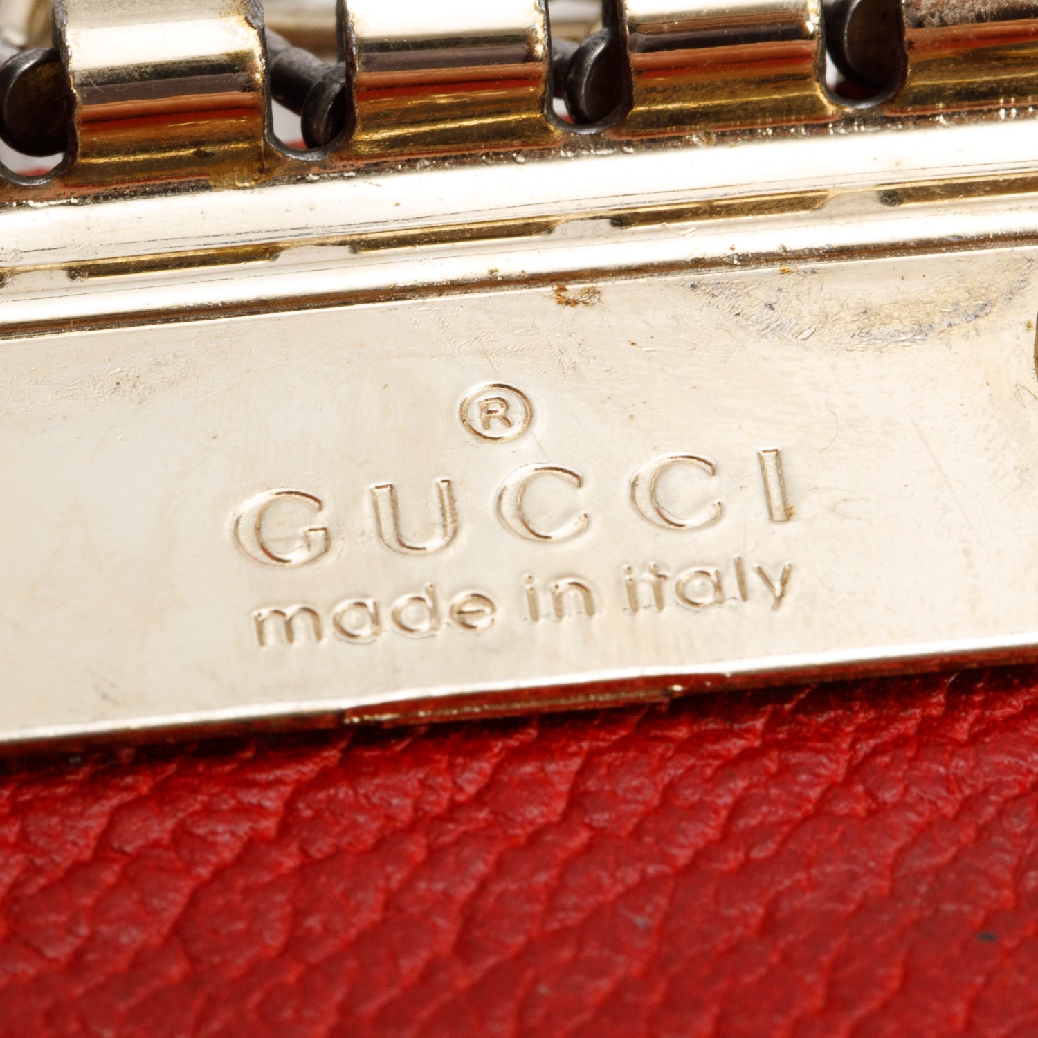 Gucci Red Dollar Calfskin GG Supreme Monogram 6 Key Holder Case