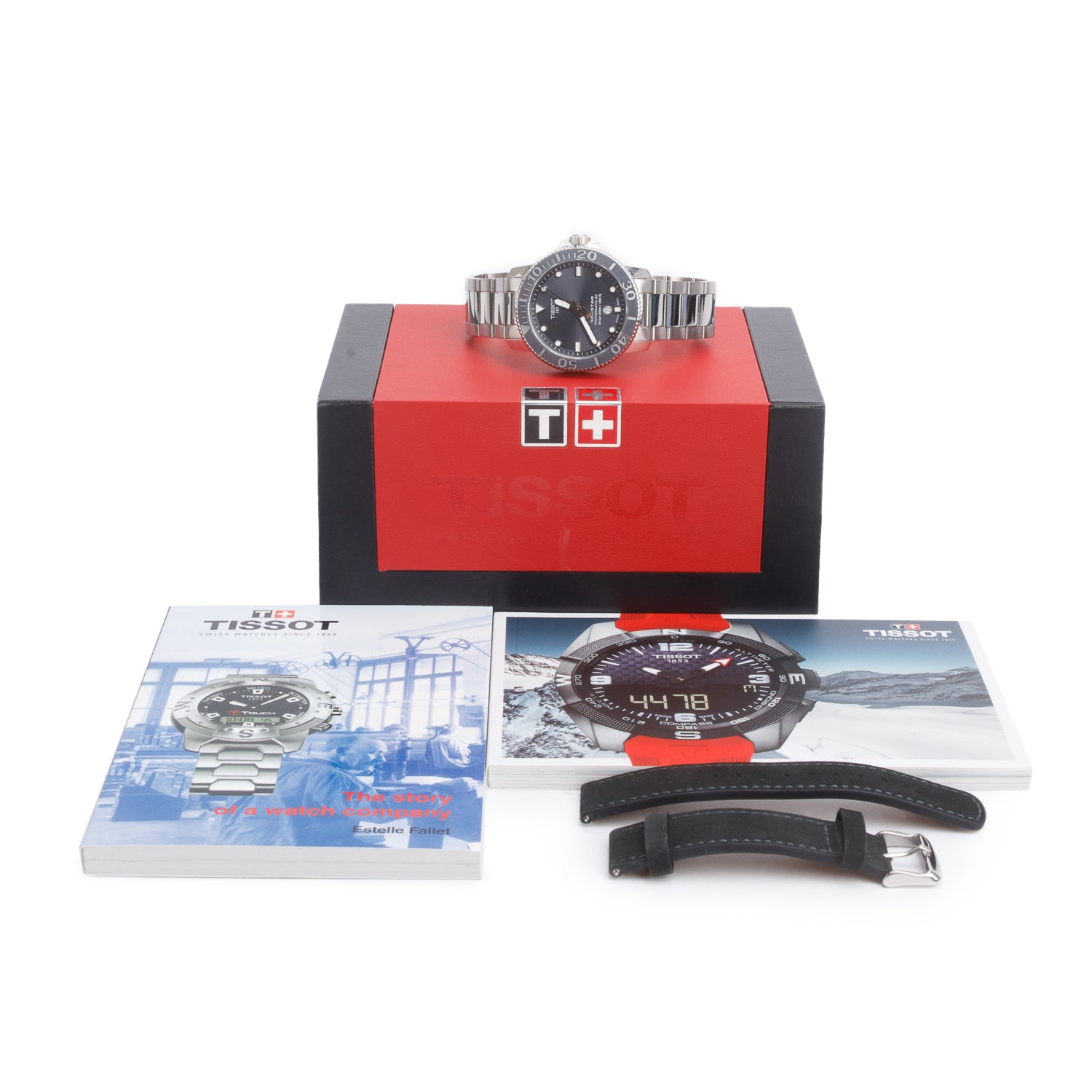 Tissot Stainless Steel Seastar 1000 Powermatic 80 43 MM Automatic Watch Grey Dial w/ Box & Papers