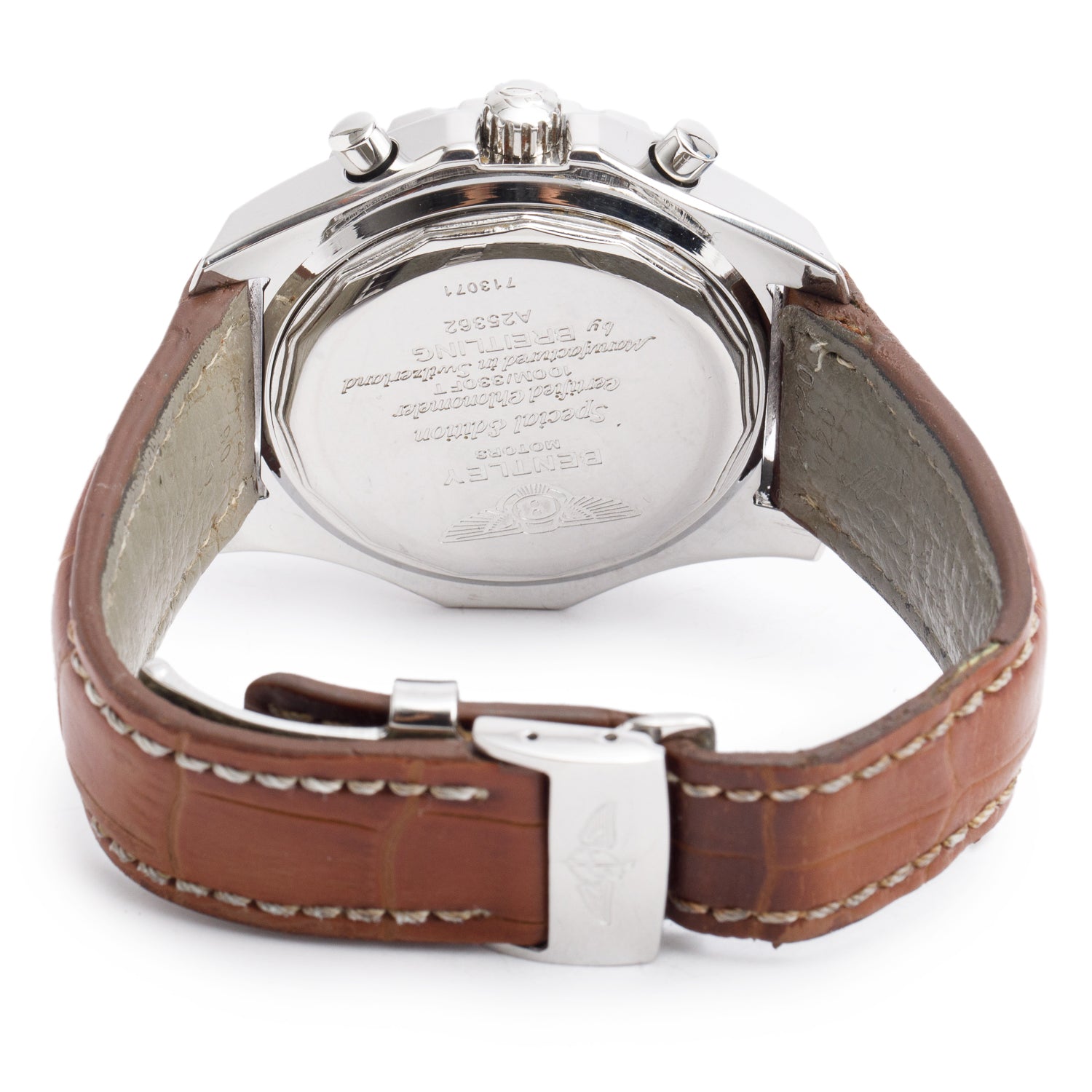 Breitling Stainless Steel Special Edition Bentley Motors 48 MM Automatic Chronograph White Dial Watch A25362