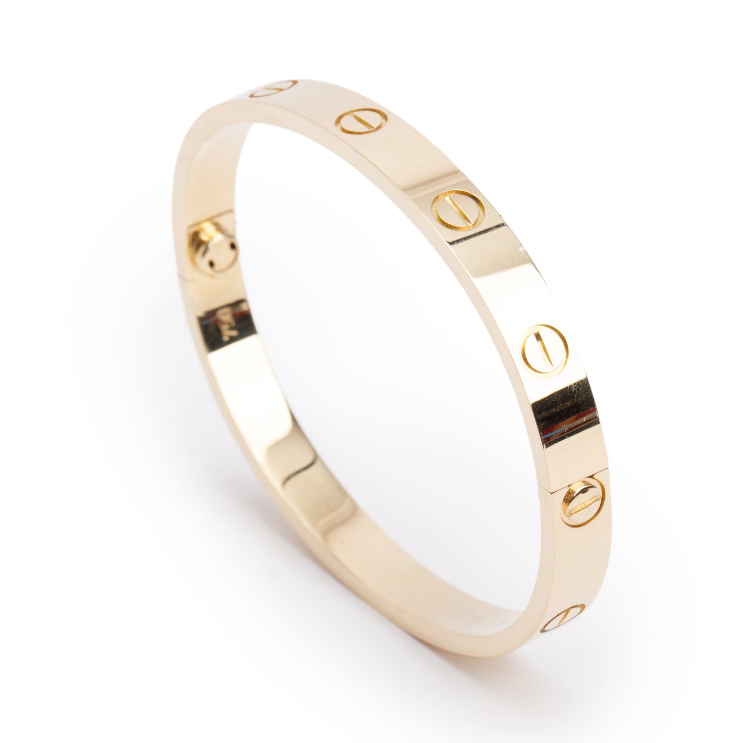 Cartier 18k Yellow Gold Love Bracelet, Classic Model, Size 16 w/ Box & Certificate