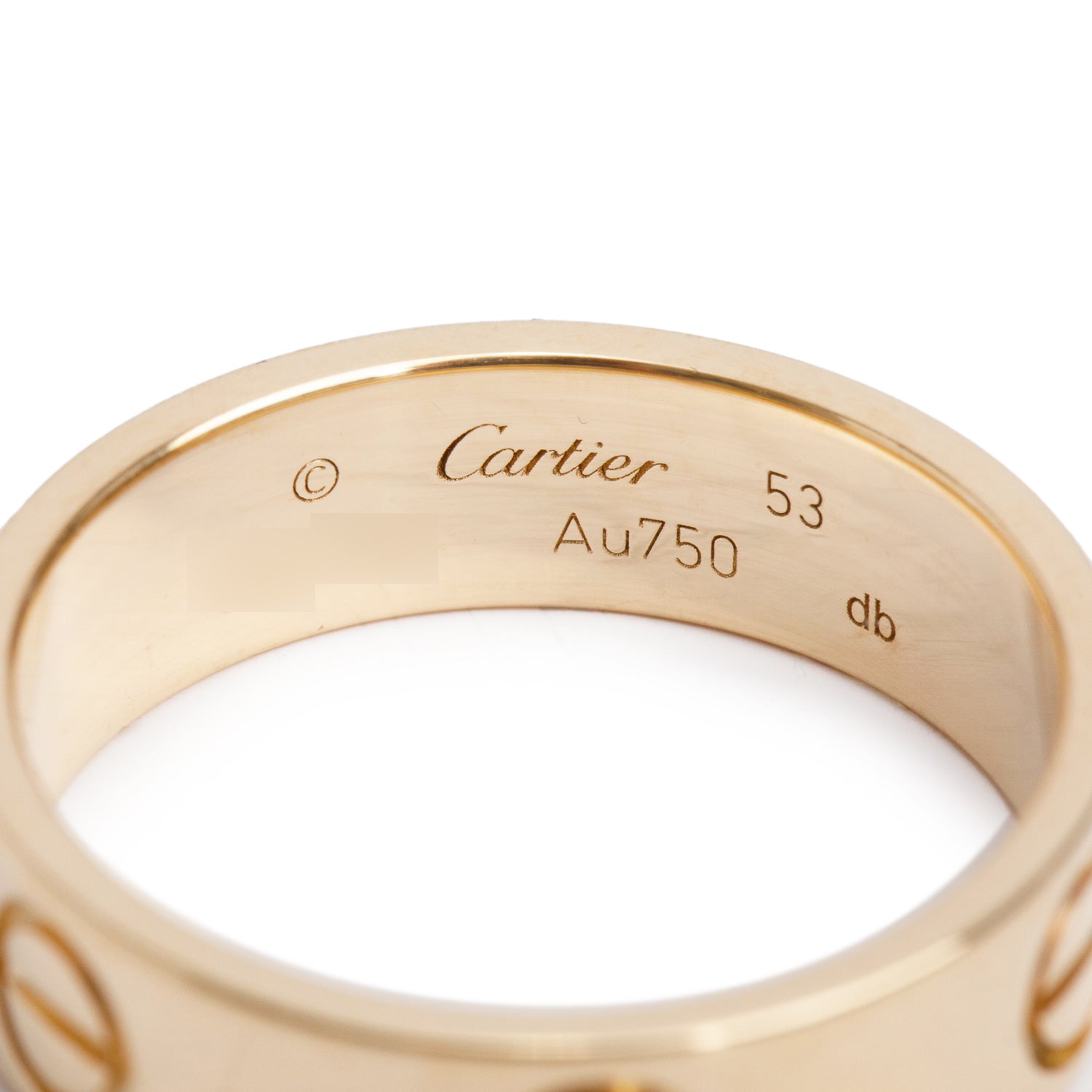 Cartier 18k Yellow Gold 5.5 MM Love Ring, Classic Model, Size 53 6.5 w/ Box