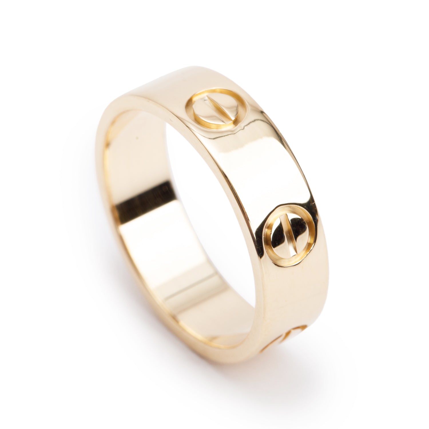 Cartier 18k Yellow Gold 5.5 MM Love Ring, Classic Model, Size 53 6.5 w/ Box