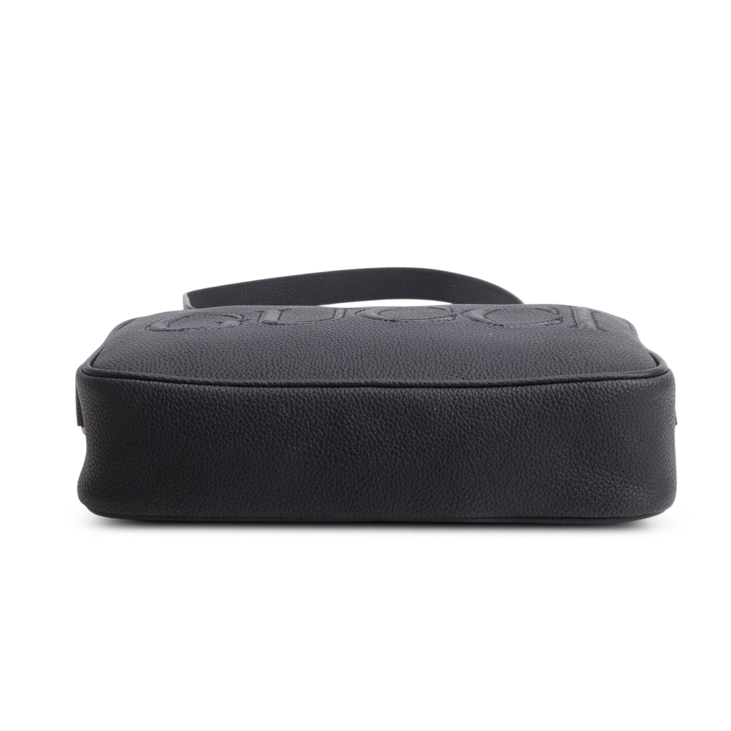 Gucci Black Grained Calfskin Camera Crossbody Bag w/ Box