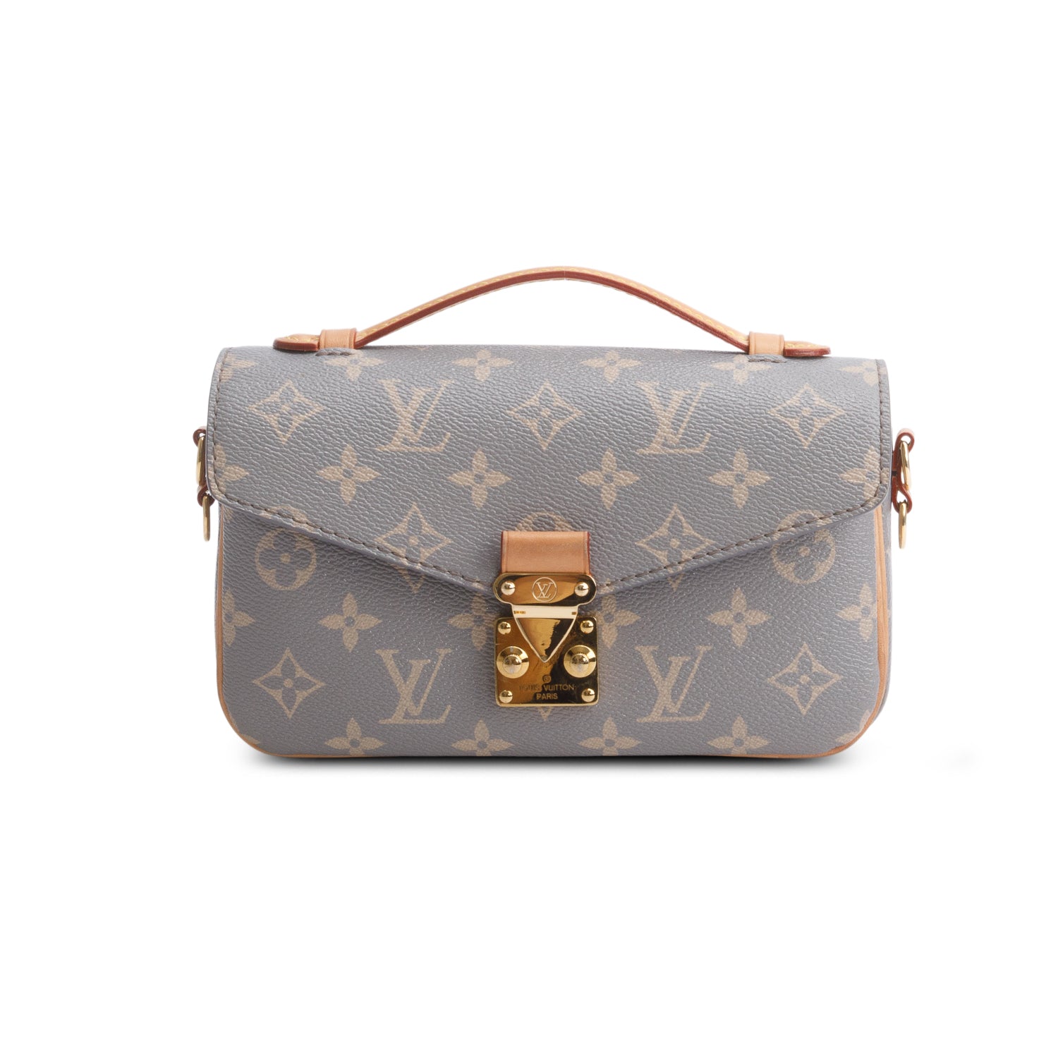 Louis Vuitton Grey Monogram Pochette Metis East West w/ Straps