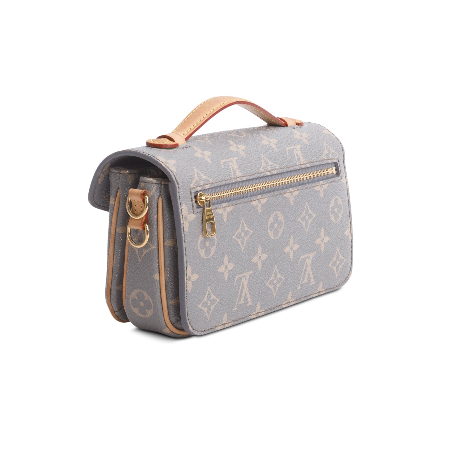 Louis Vuitton Grey Monogram Pochette Metis East West w/ Straps