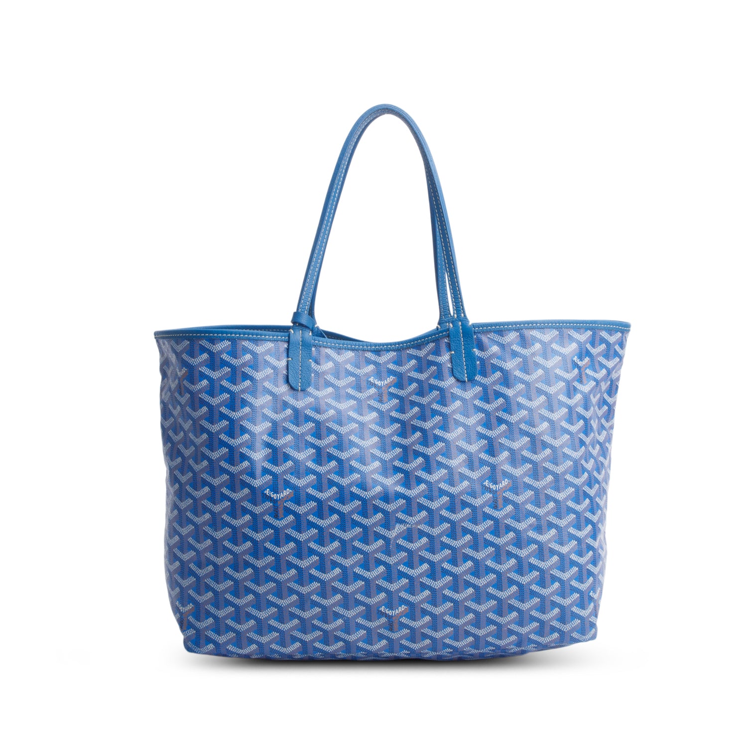 Goyard 2022 Blue Goyardine Saint Louis PM w/ Pouch