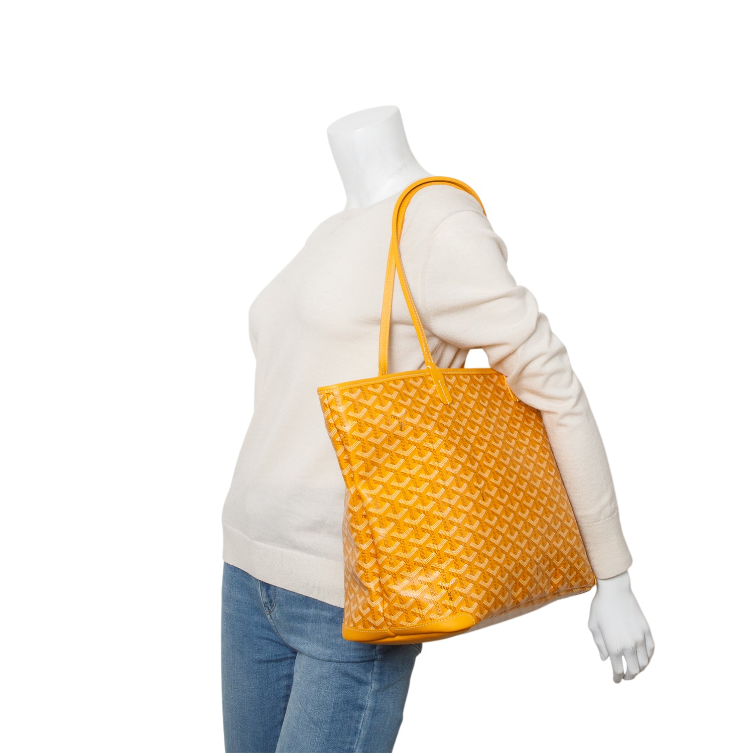 Goyard 2024 Yellow Monogram and Leather Trim Artois MM