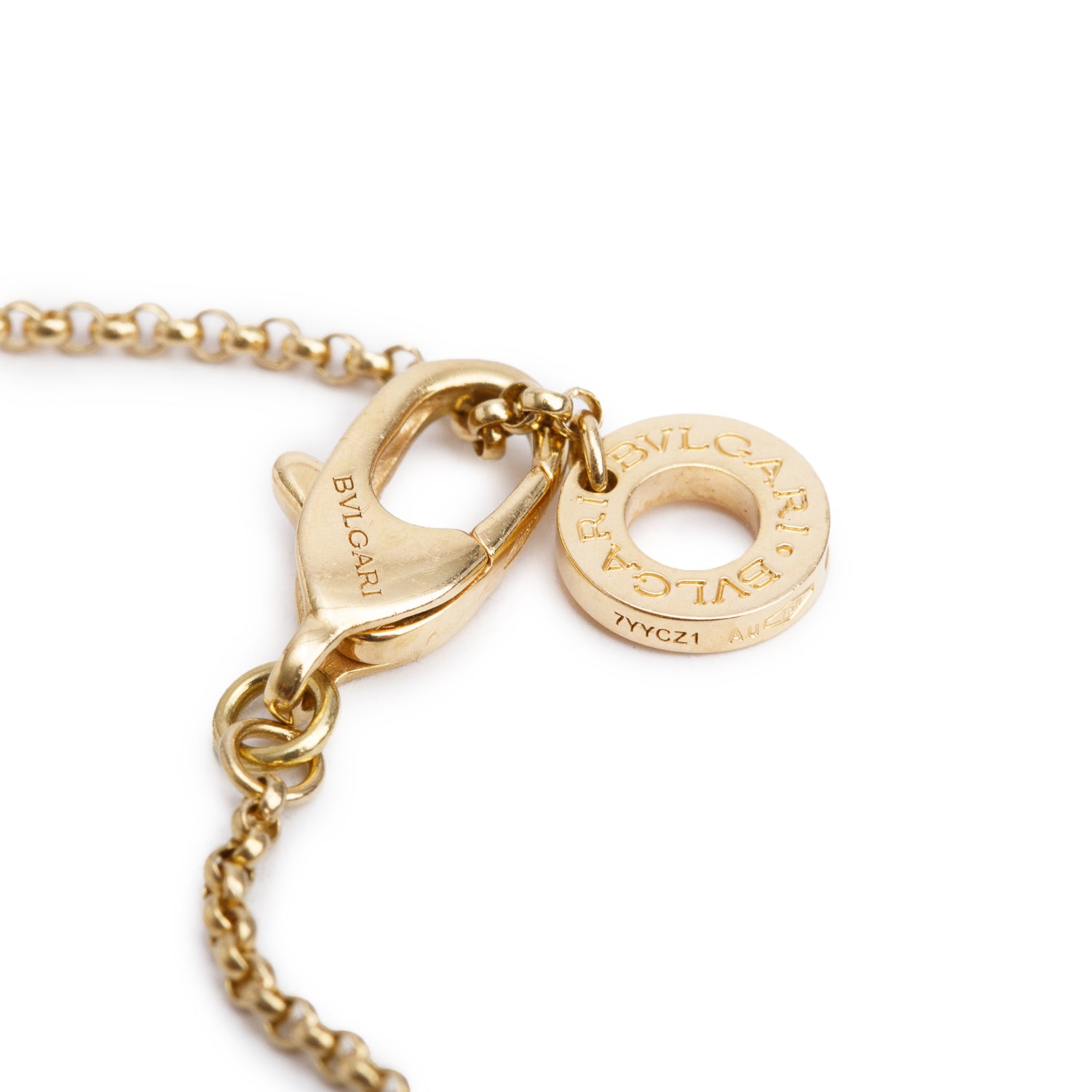 BVLGARI 2025 18k Yellow Gold B.Zero1 Pendant Necklace w/ Box & Certificate