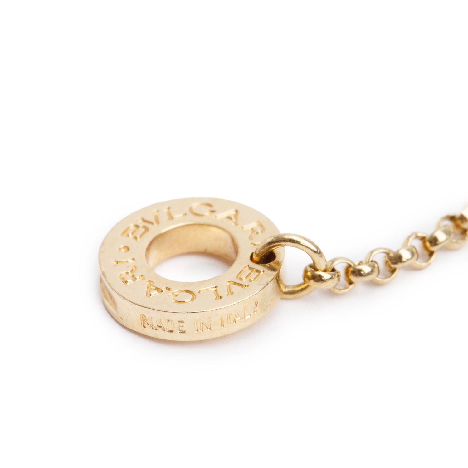 BVLGARI 2025 18k Yellow Gold B.Zero1 Pendant Necklace w/ Box & Certificate