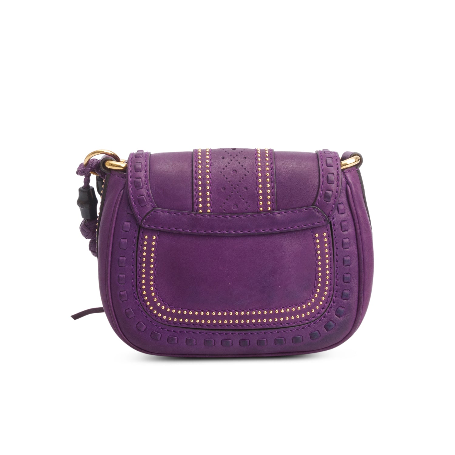 Gucci Purple Calfskin Small Snaffle Bit Shoulder Bag